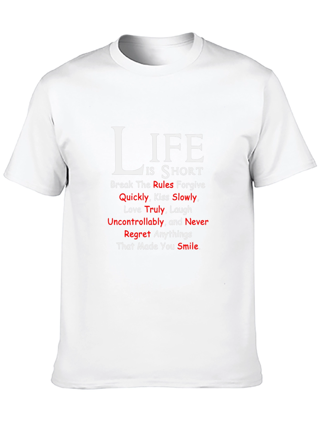 Black Life is Short Graphic Tee - Inspirational T-Shirt view 10