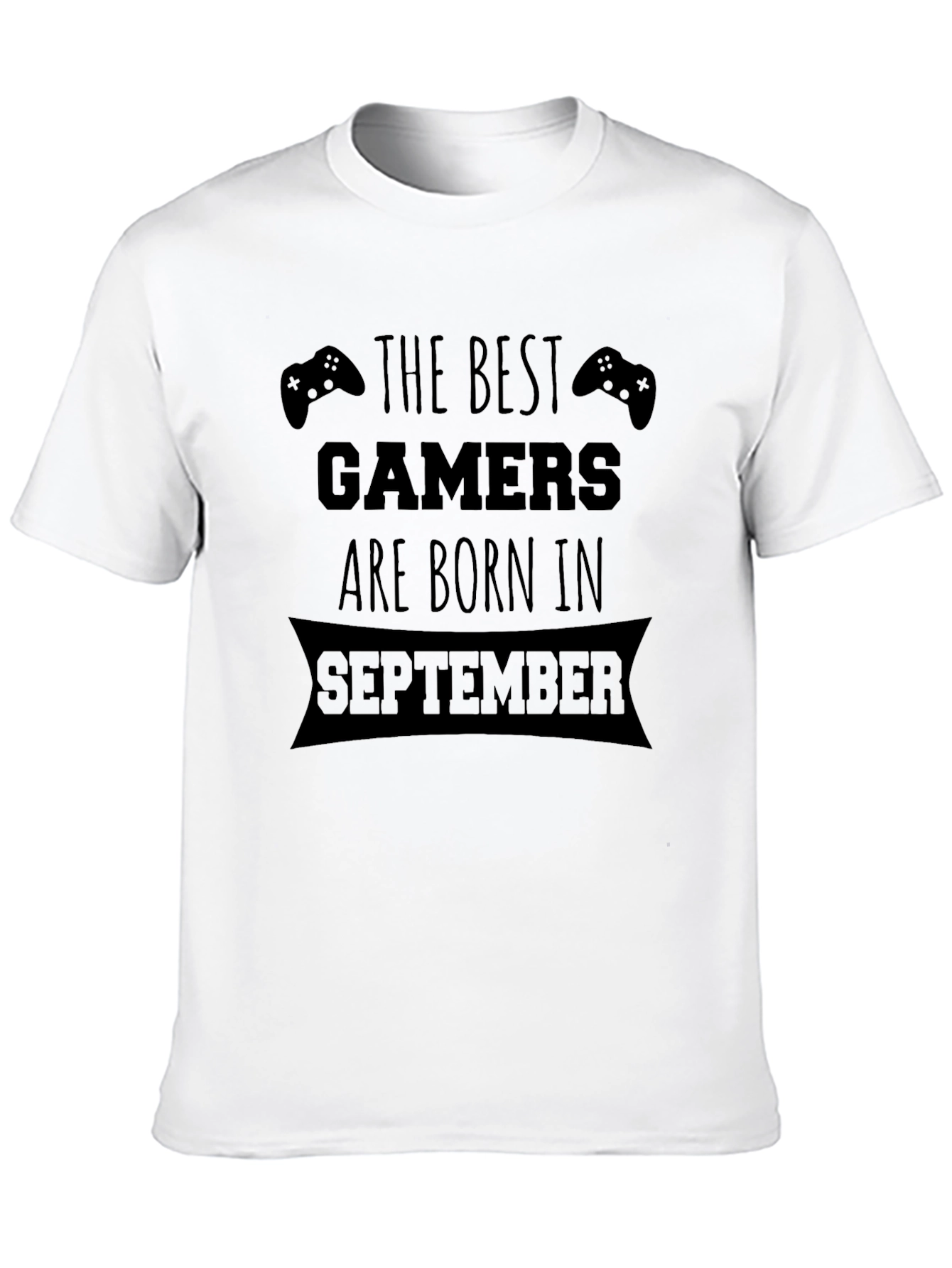 Black Best Gamers are Born in September Black T-Shirt view 10