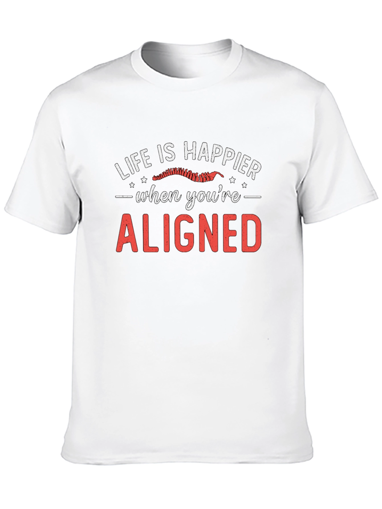 Life is Happier Aligned Graphic Tee - 10