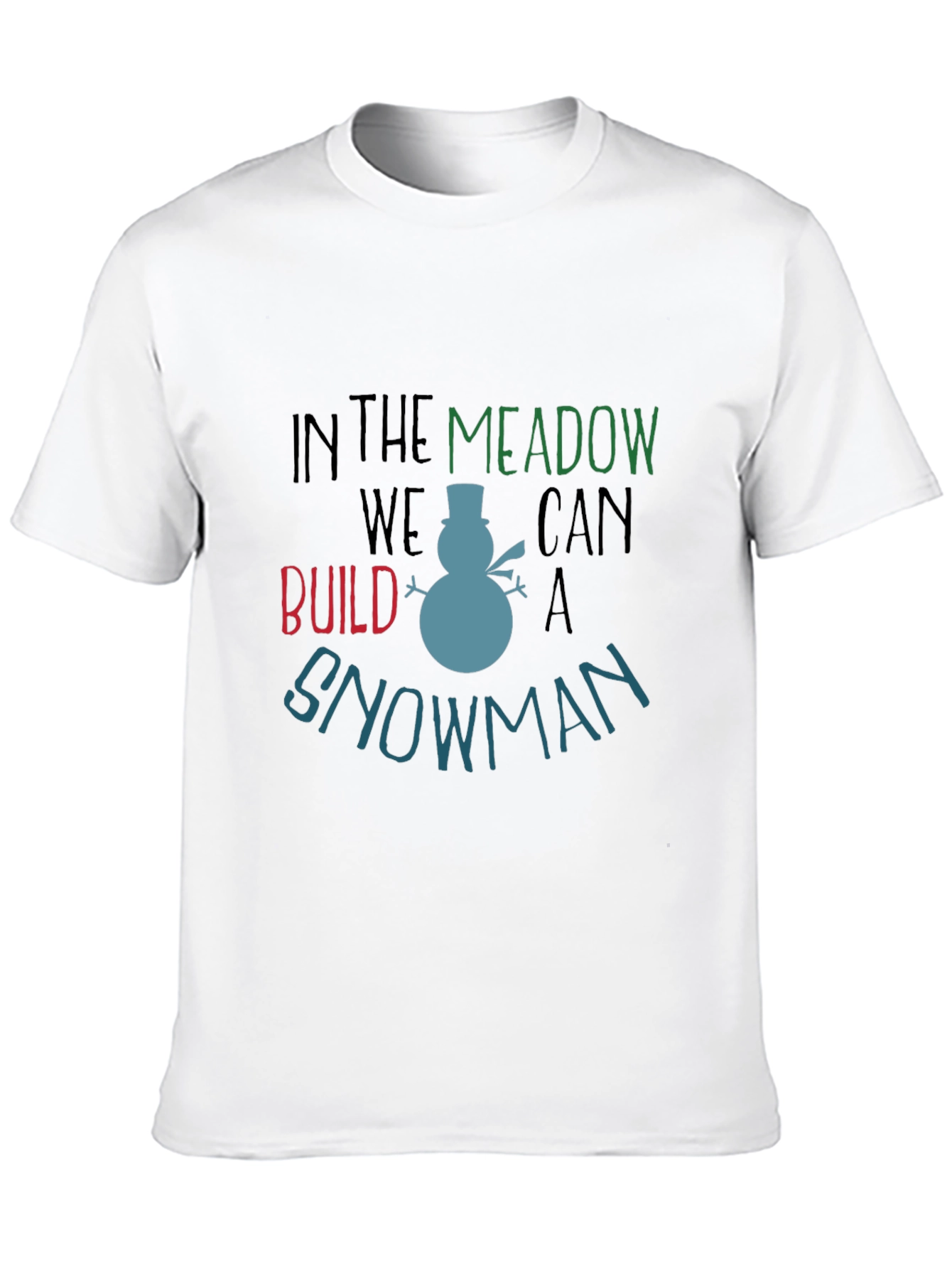 Black Winter Fun Graphic Tee: Snowman Build view 10