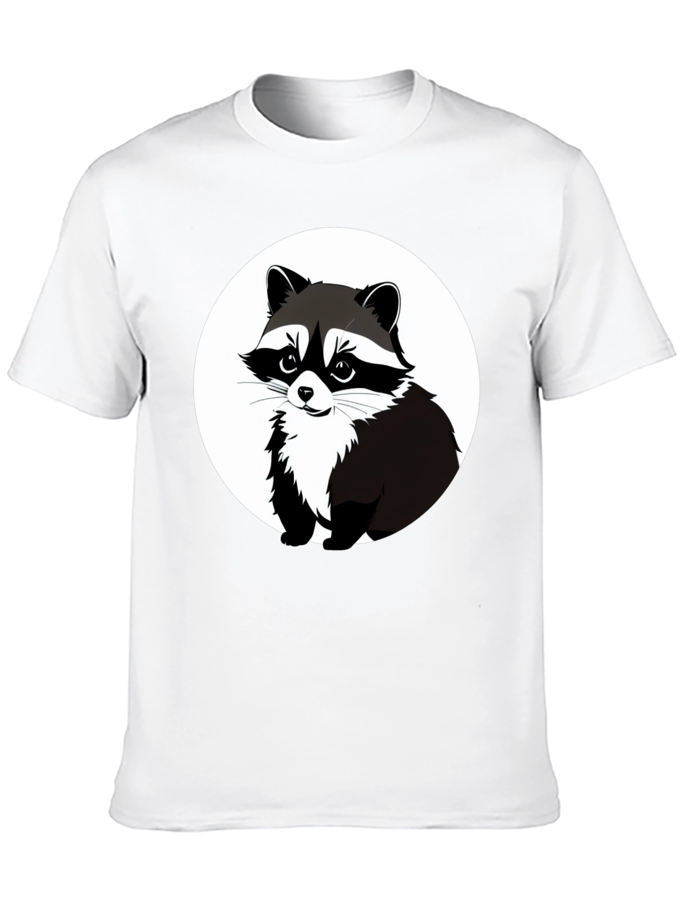 Black Raccoon Graphic Tee - Black Casual T-Shirt view 10