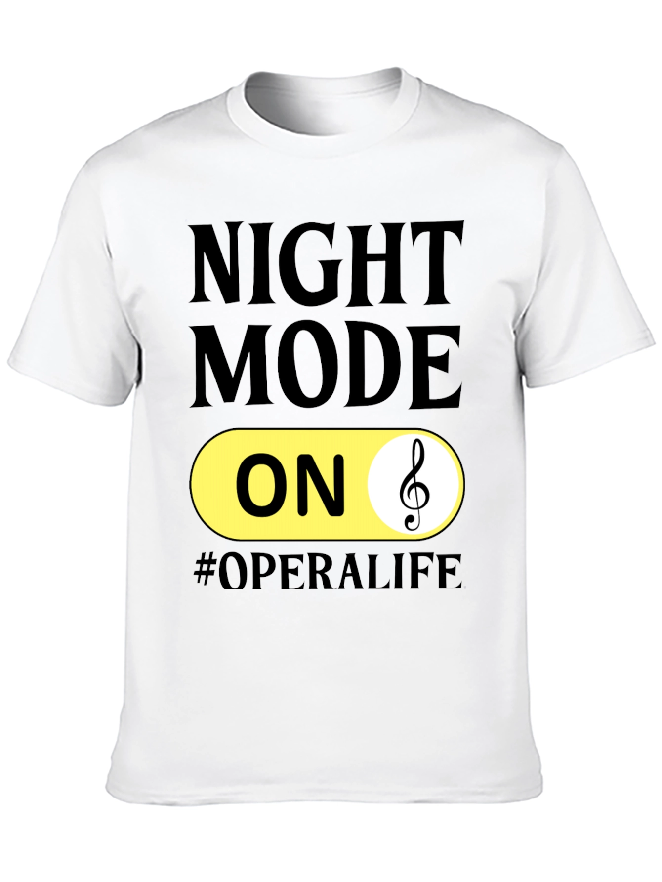 Black Night Mode ON Opera Life T-Shirt view 10