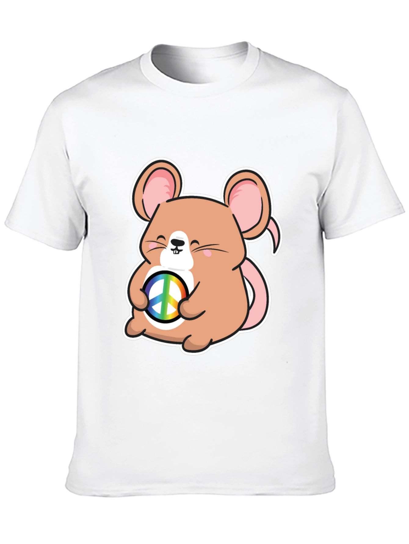 Black Peace Mouse Black T-Shirt view 10
