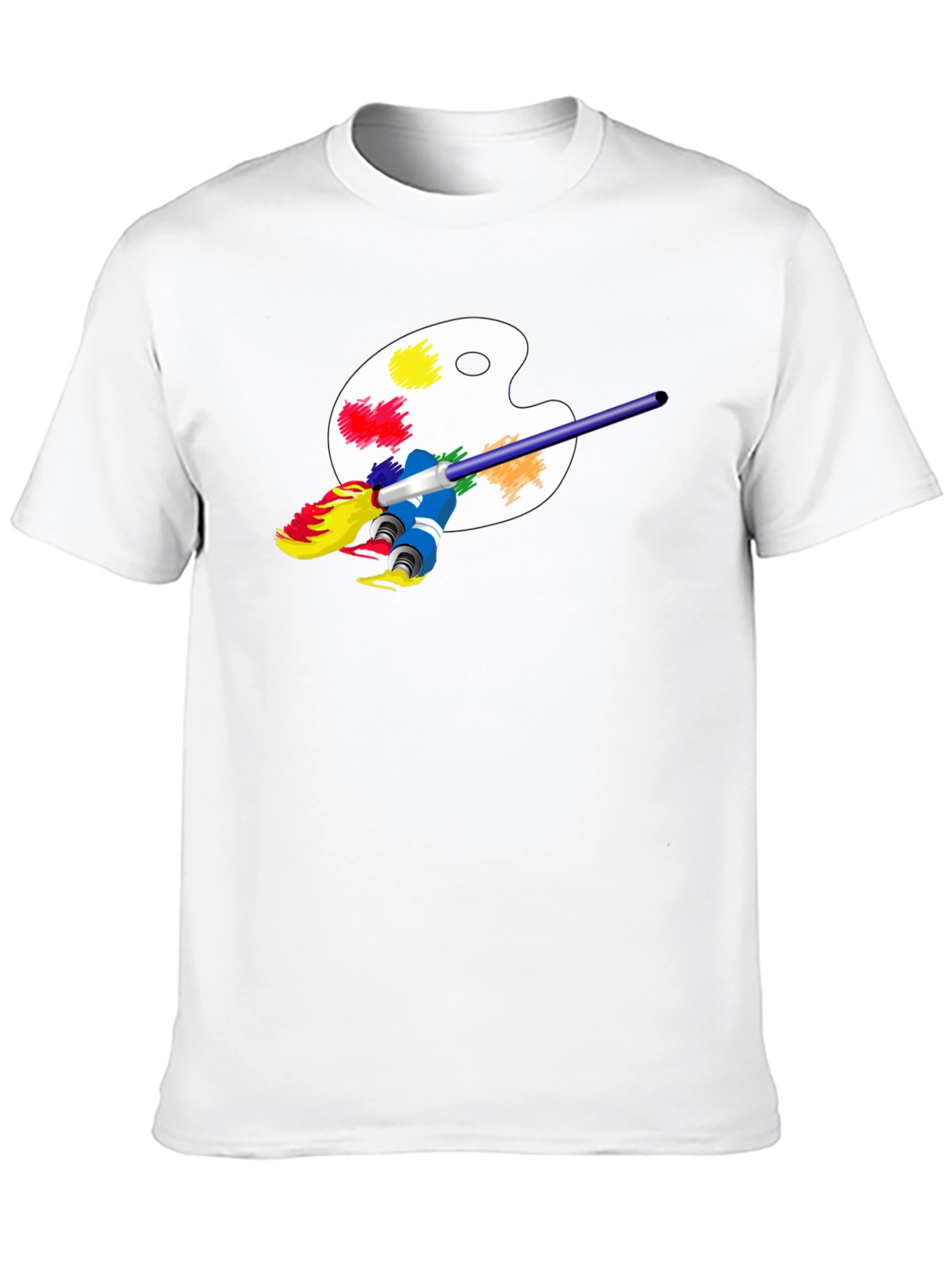 Black Artist Palette Black T-Shirt view 10