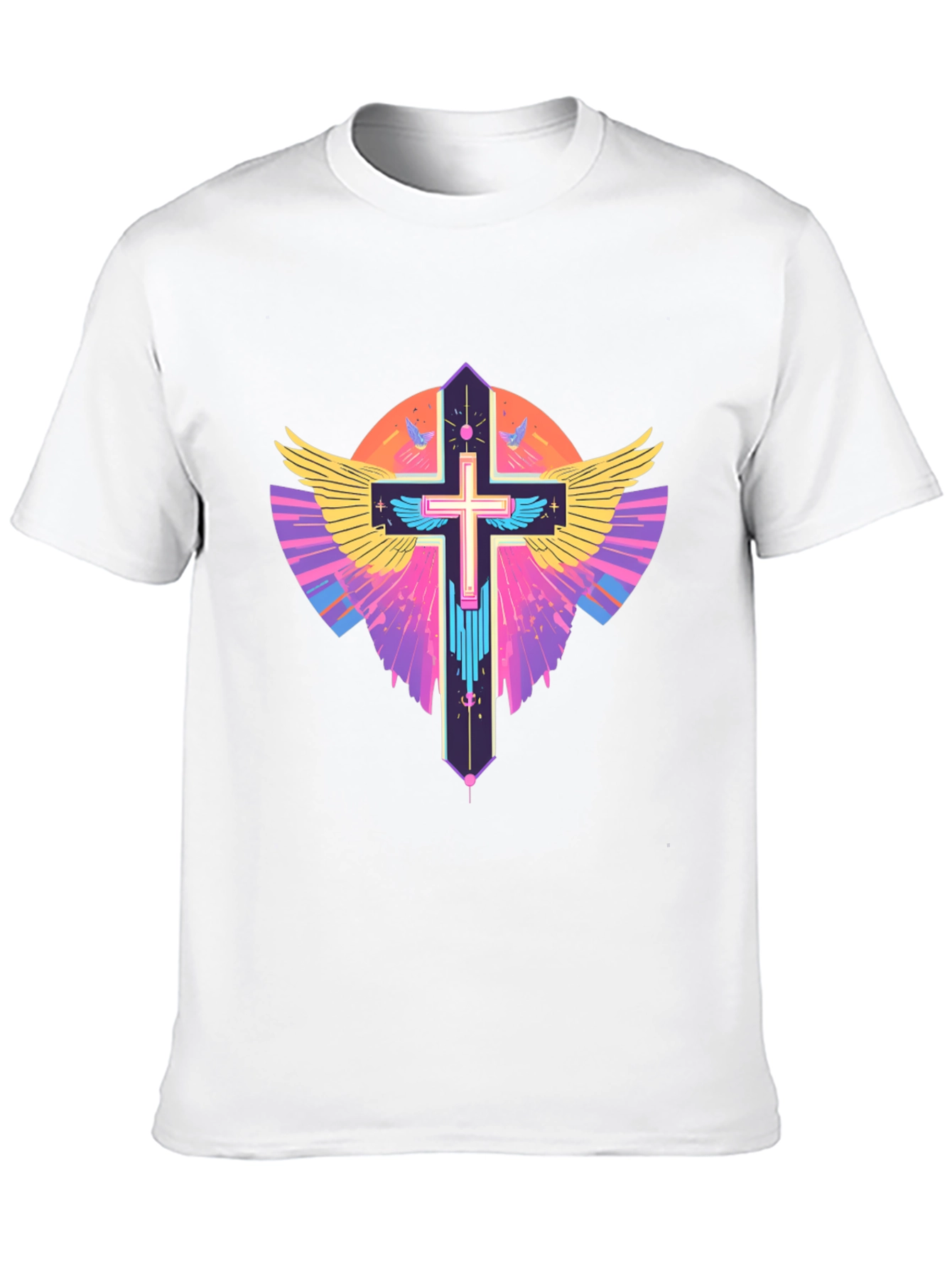 Black Winged Cross Graphic T-Shirt view 10