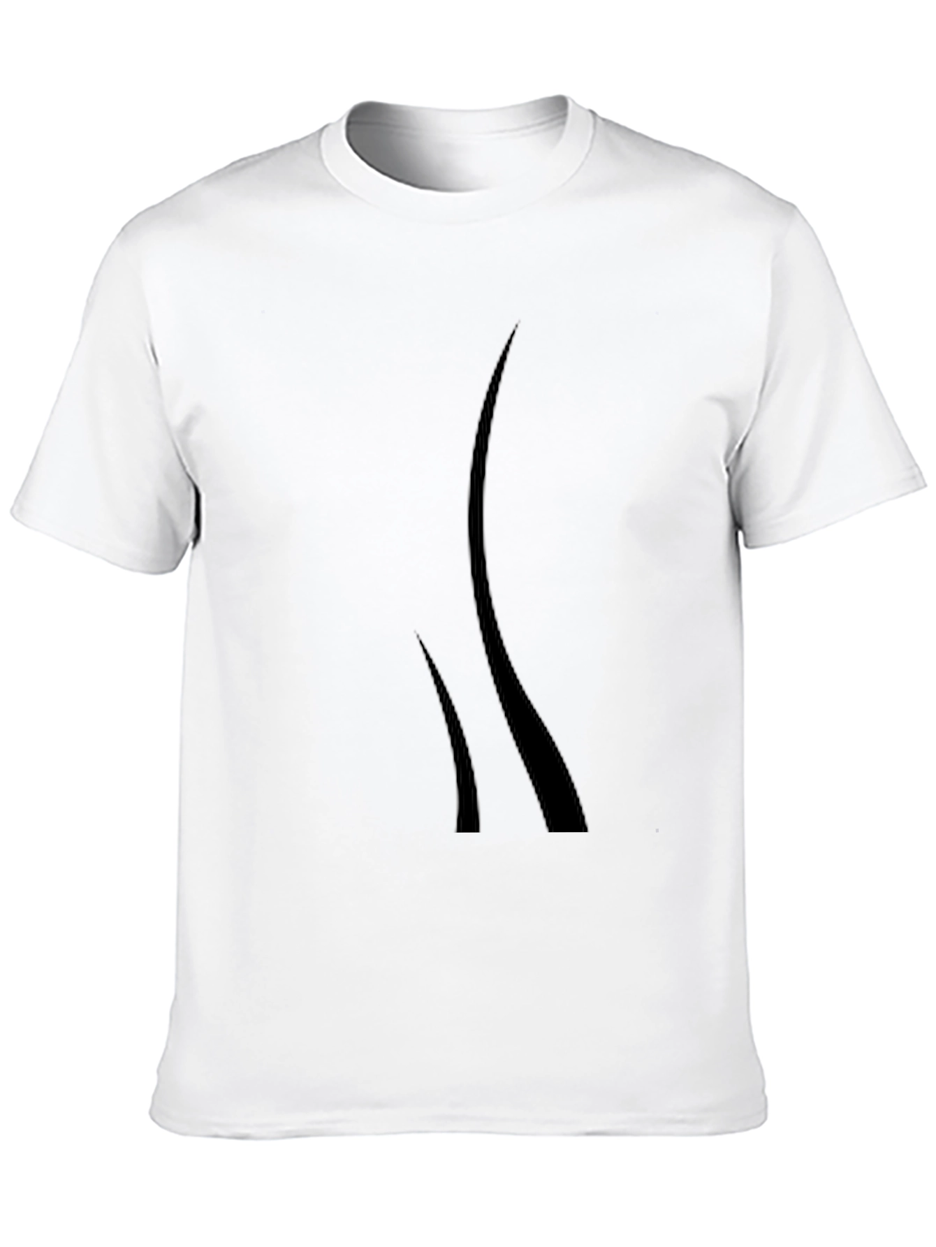 Black Men's Black Graphic Tee - Modern Design, Casual Style view 10