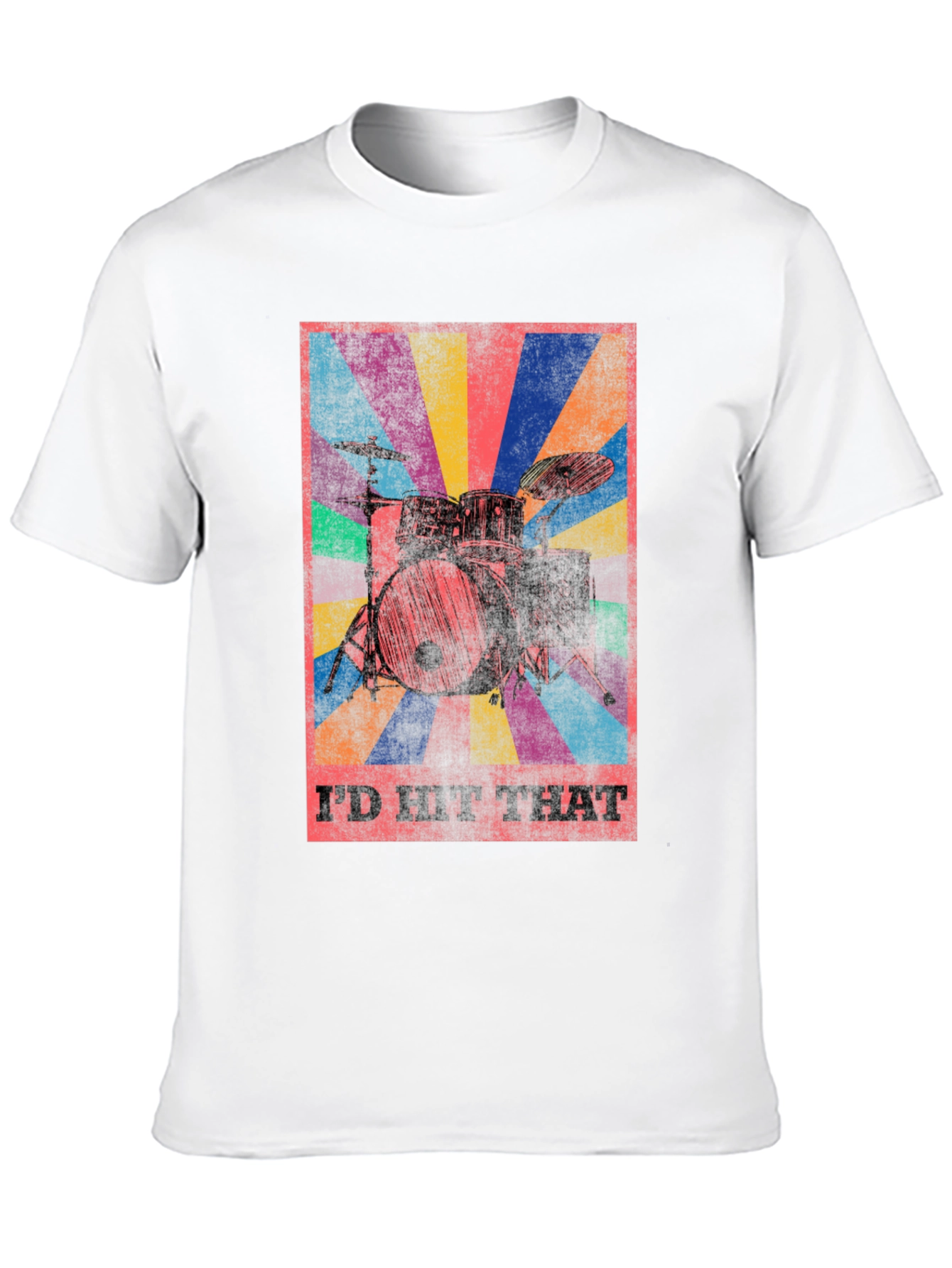 Black I'd Hit That Drum Kit Graphic Tee - Black view 10