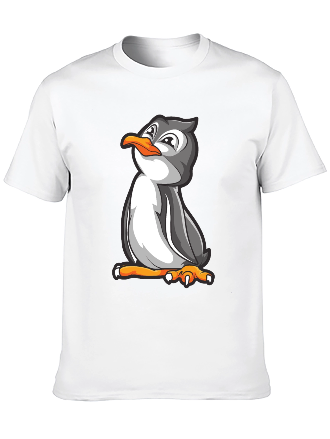 Black Penguin Graphic Tee - Black Cotton Blend Comfort Fit view 10