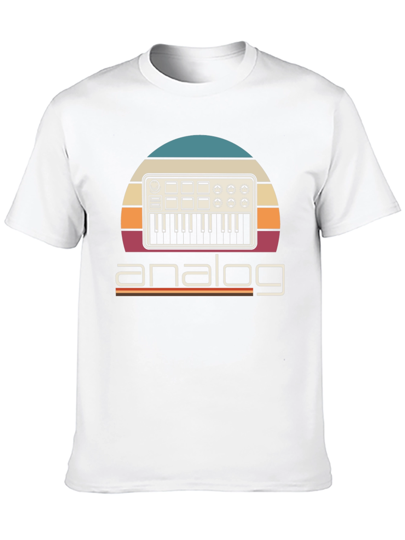Black Analog Synth T-Shirt - Retro Music Producer Tee view 10