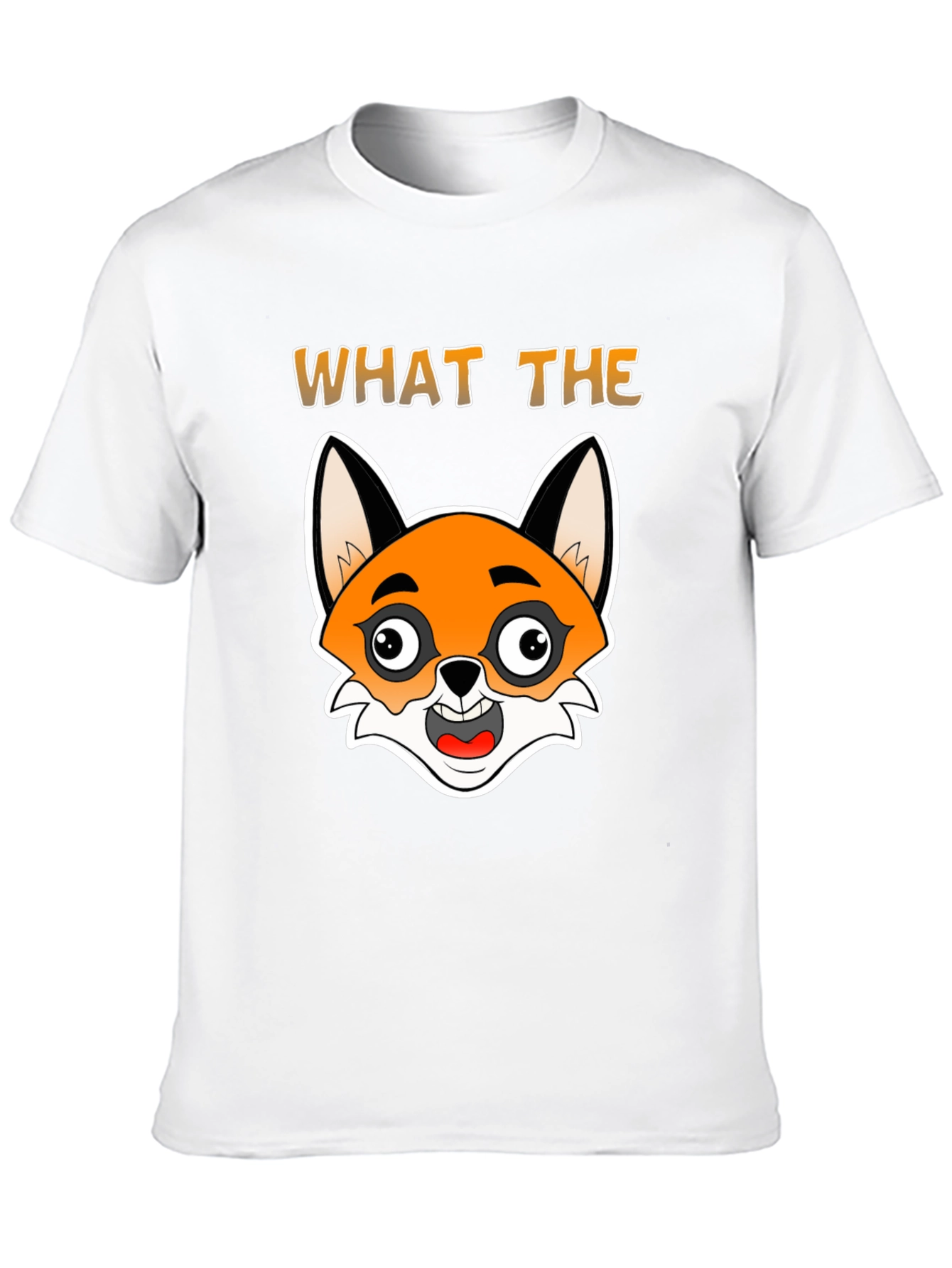Black What the Fox T-Shirt - Funny Cartoon Animal Tee view 10