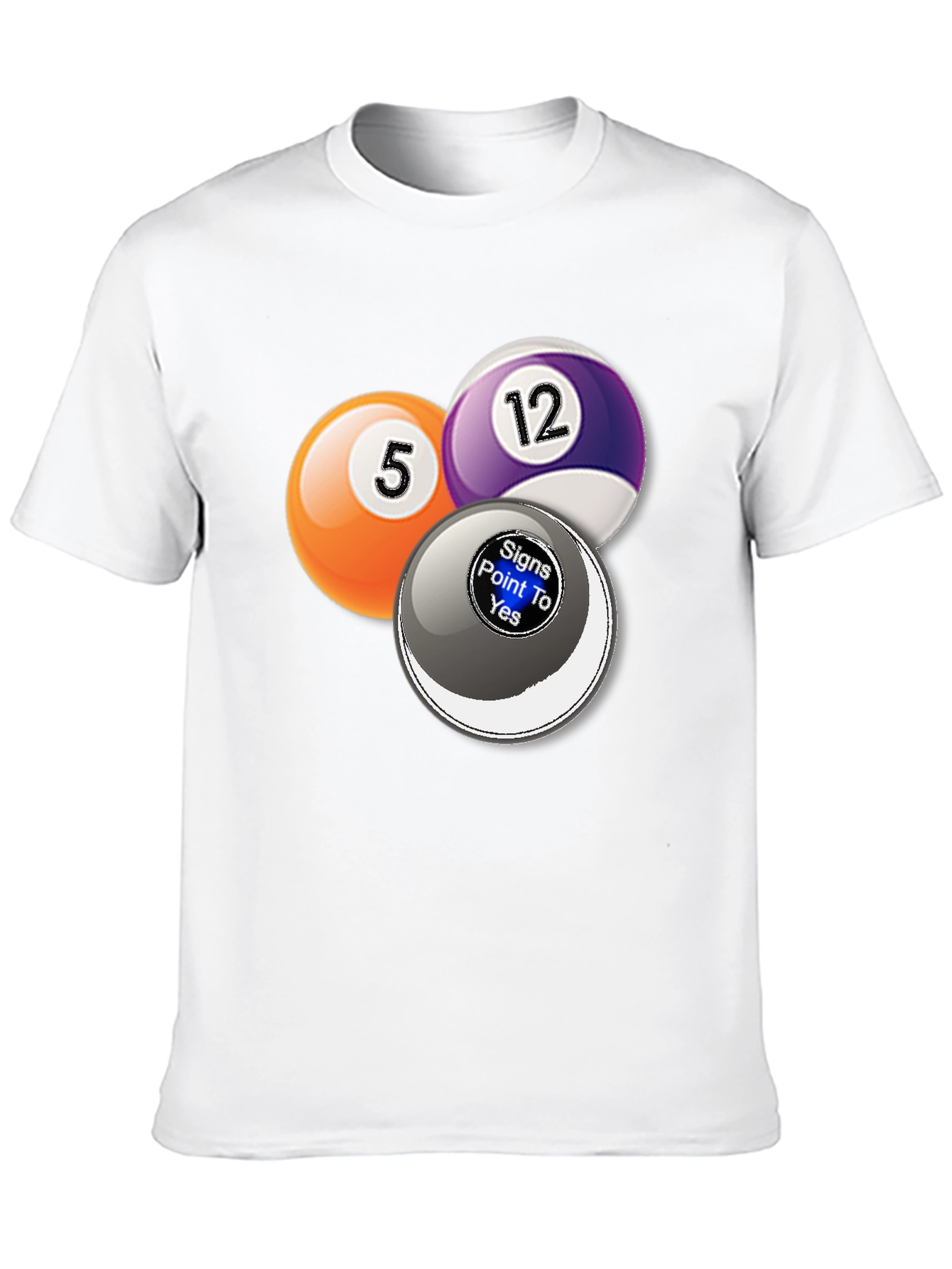 Black Billiards Graphic T-Shirt - Novelty Pool Ball Tee view 10