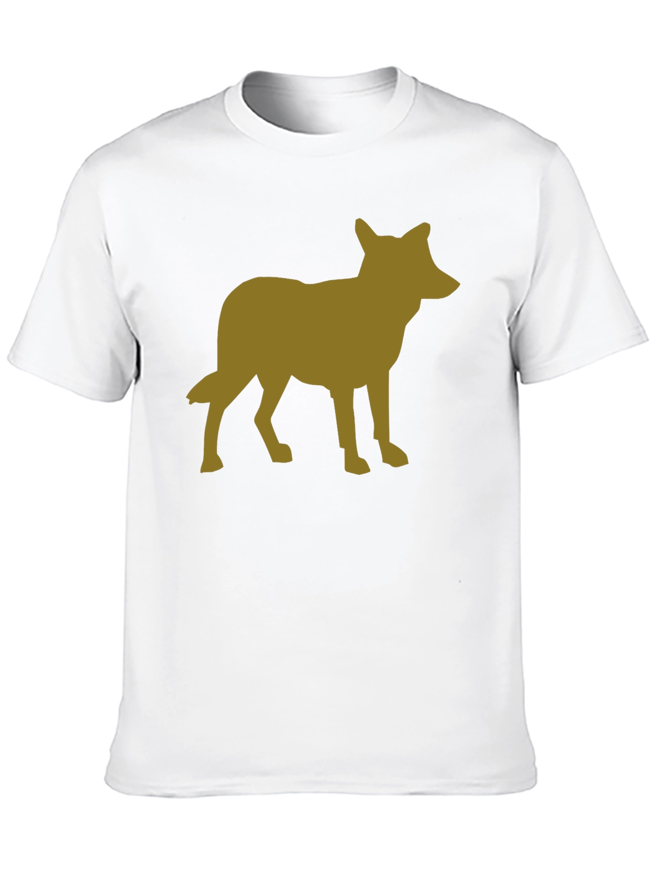 Black Coyote Silhouette Graphic Black T-Shirt view 10