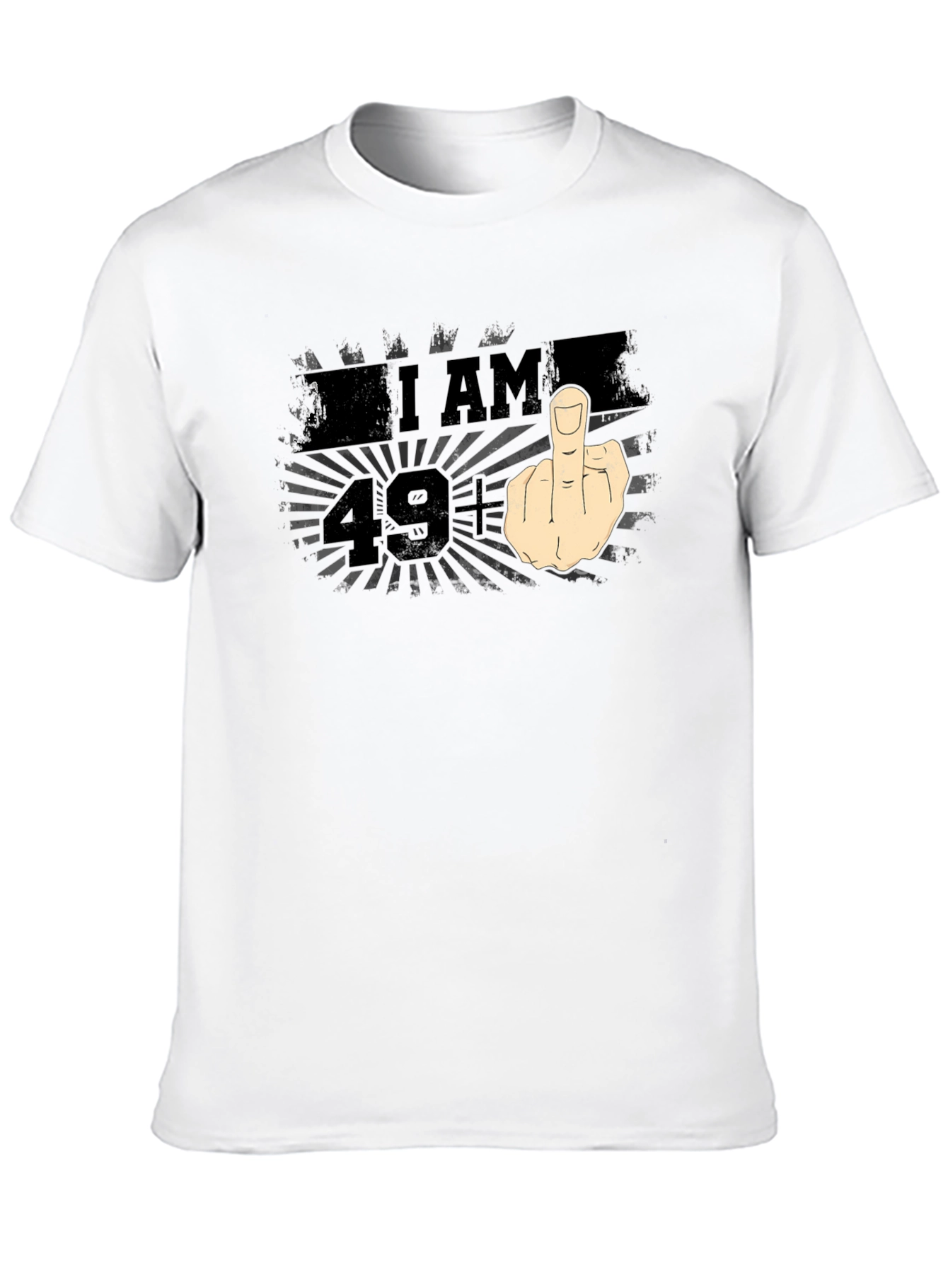 Black I AM 49+ Middle Finger Graphic T-Shirt view 10