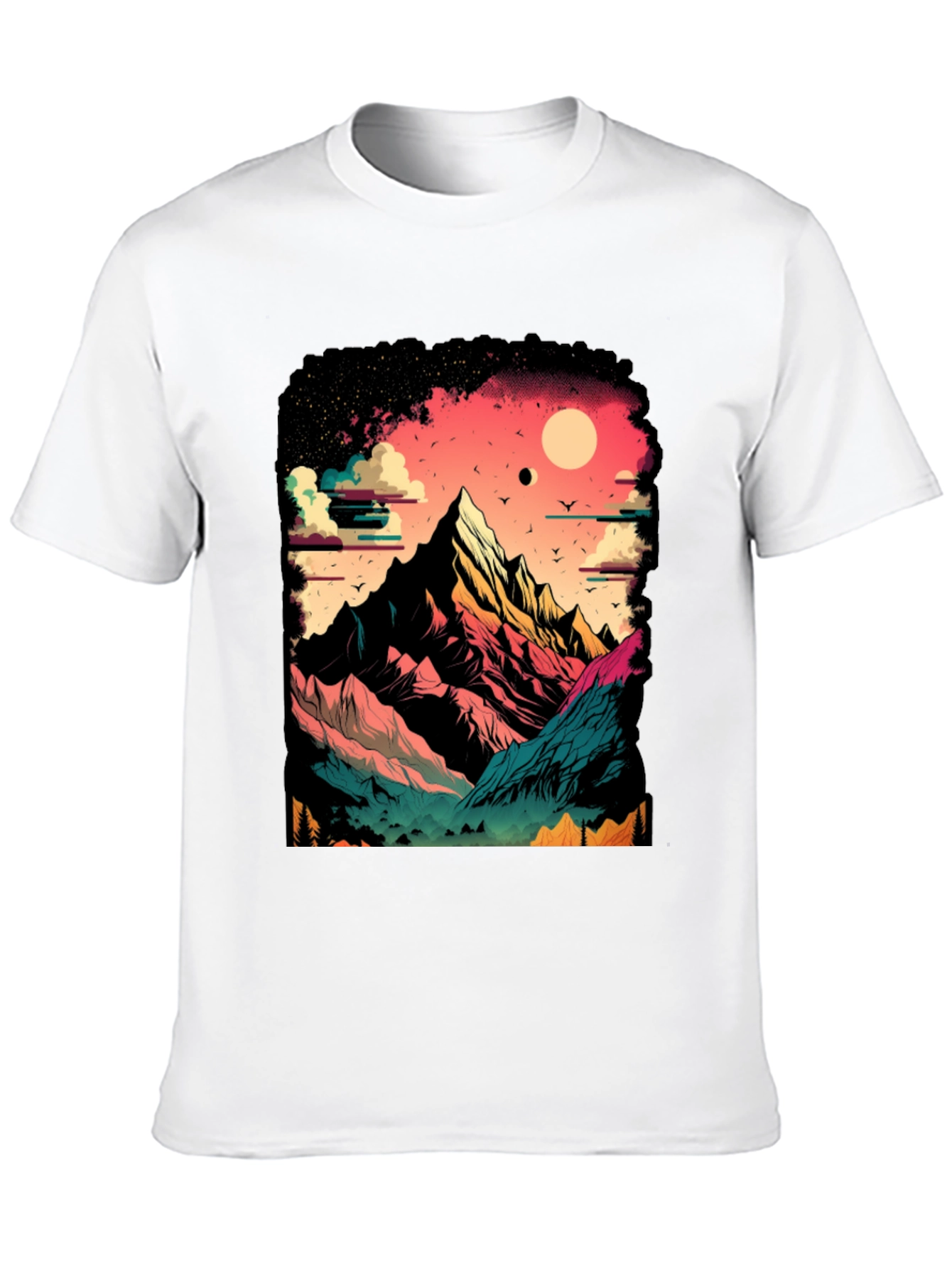 Black Mountain Graphic Tee - Nature Lover's Black T-Shirt view 10