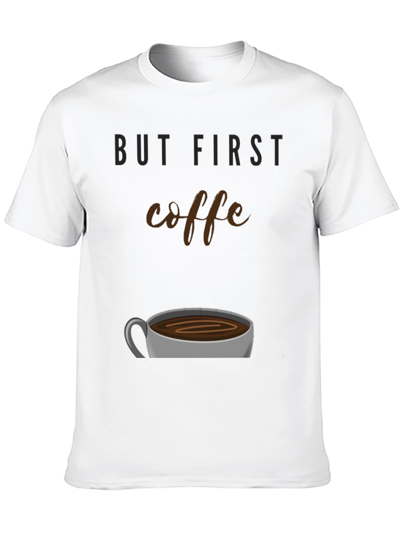 Black But First Coffee Graphic Tee - Unisex Black T-Shirt view 10