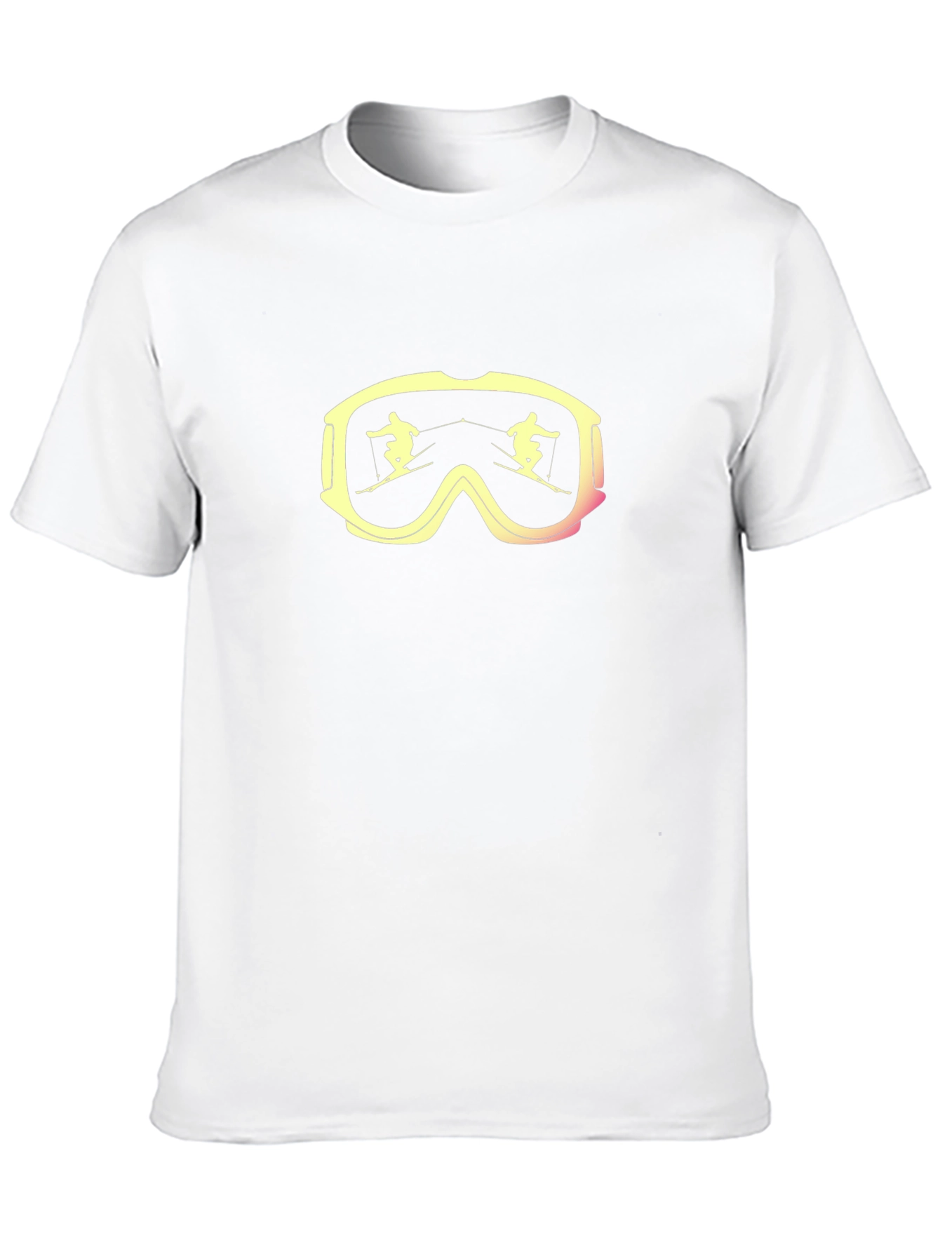 Black Ski Goggles Reflection Graphic Tee view 10
