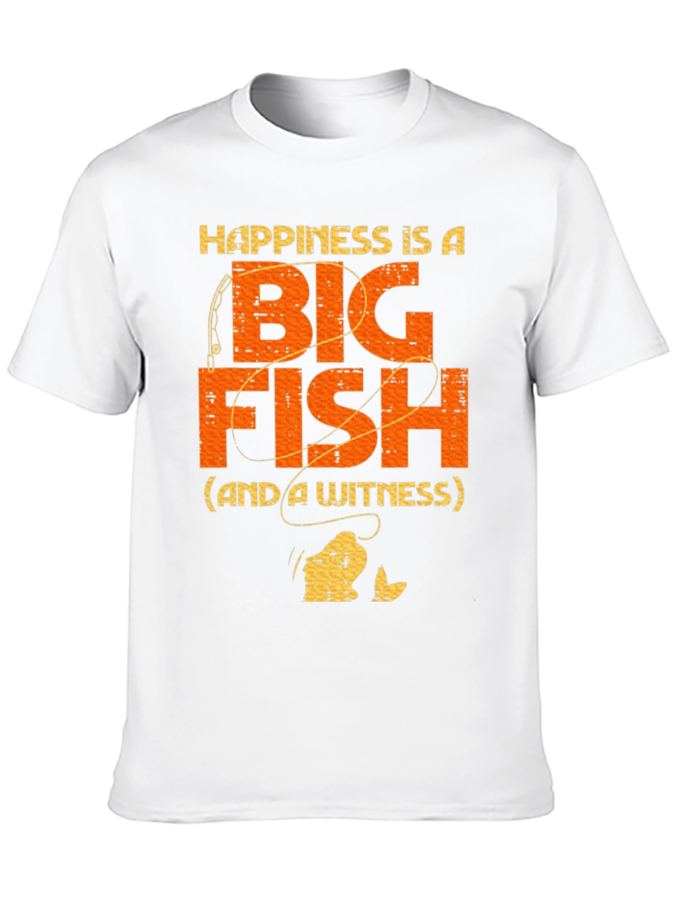 Black Happiness Is A Big Fish T-Shirt view 10