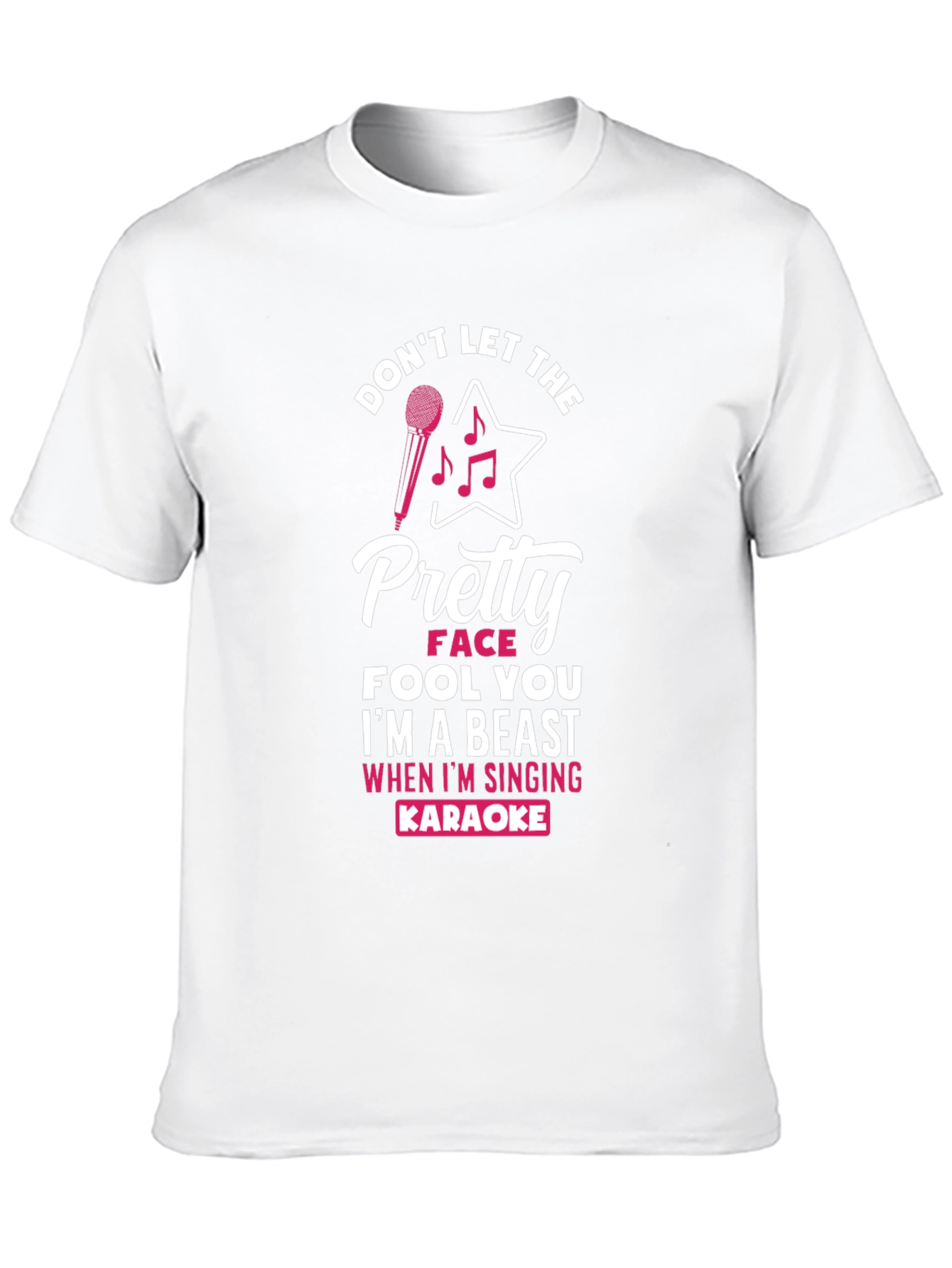 Black Karaoke Beast Graphic T-Shirt - Don't Let The Pretty Face Fool You view 10