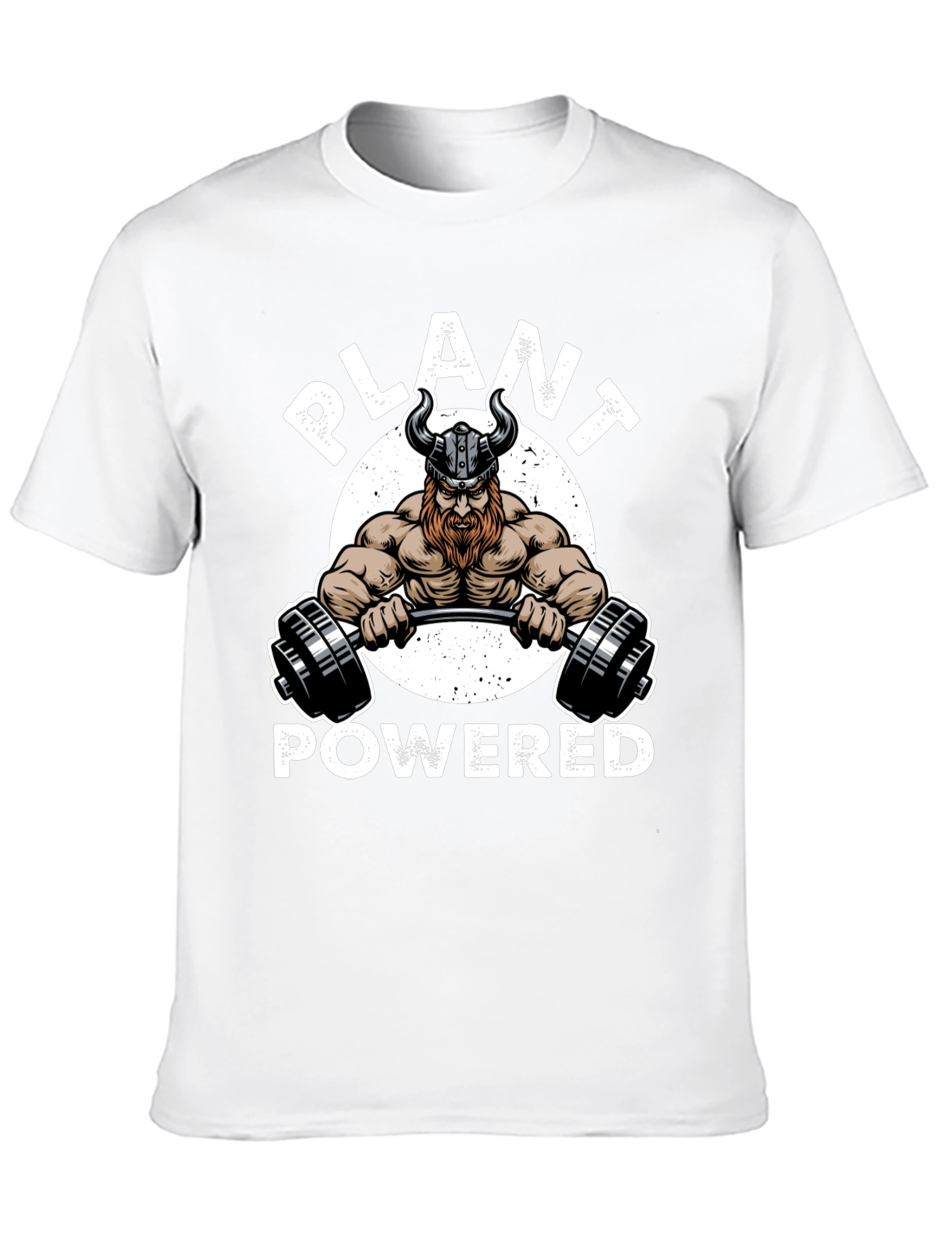 Black Plant Powered Viking Gym Black T-Shirt view 10