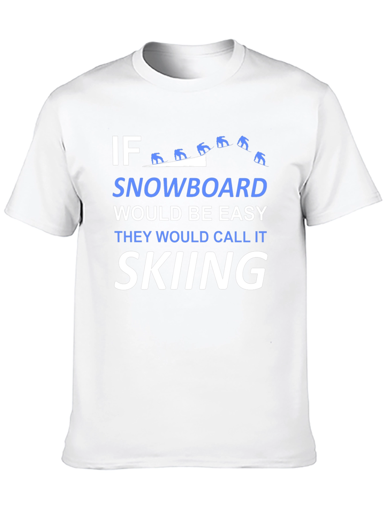 Black Snowboard vs Skiing T-Shirt - Black Graphic Tee view 10