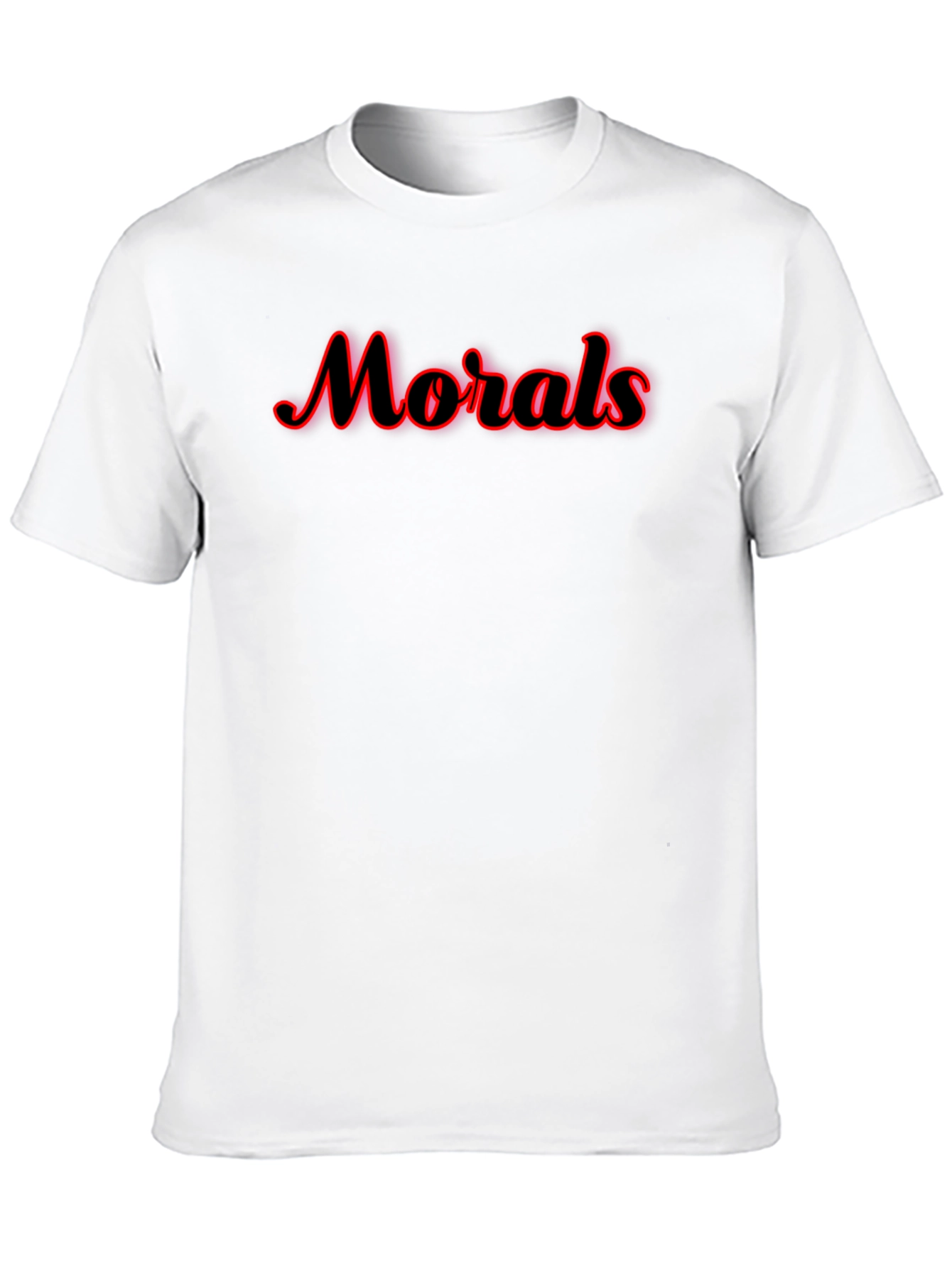 Black Morals Graphic Tee - Black Cotton Blend T-Shirt view 10