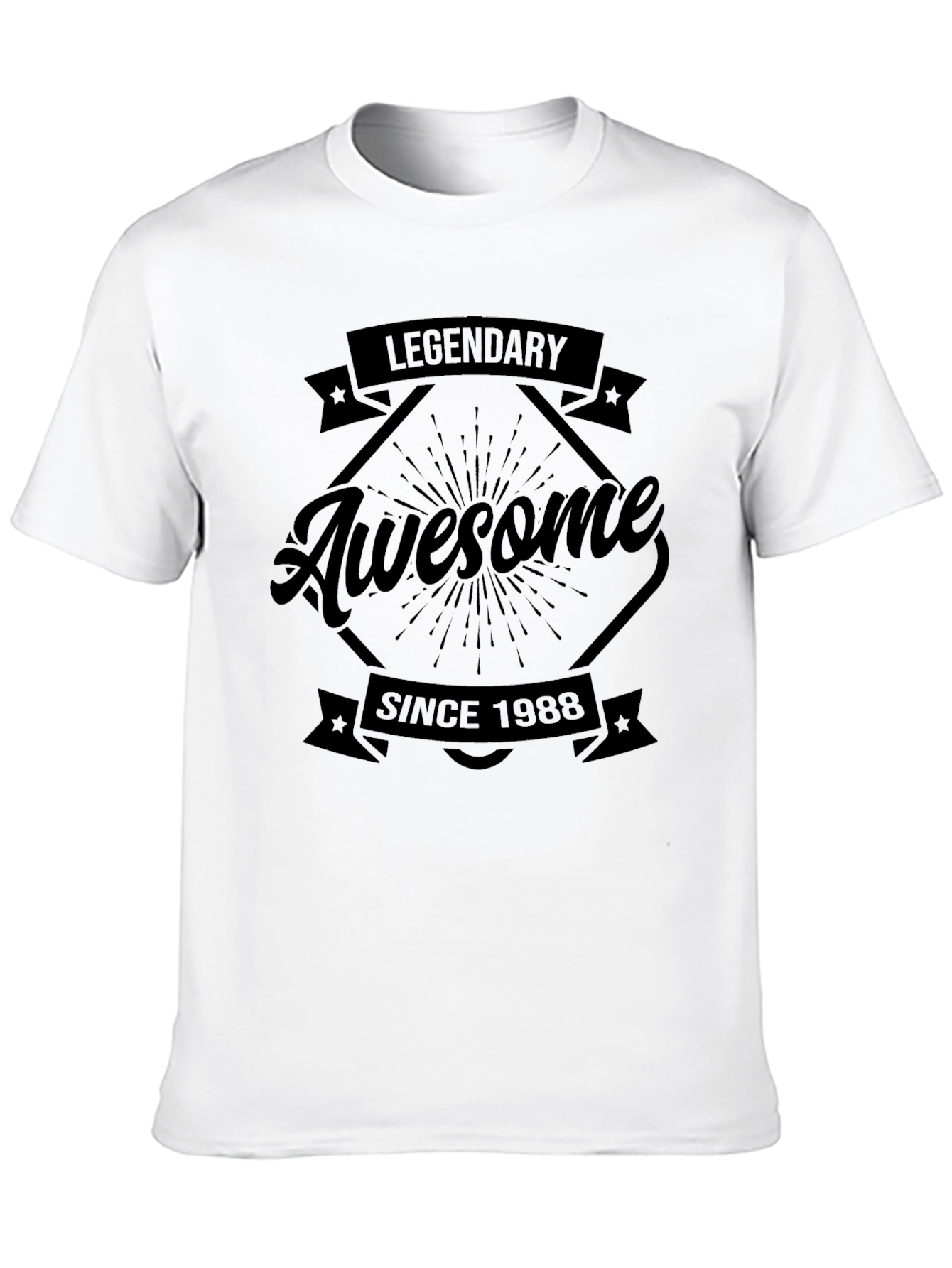 Black Legendary Awesome Since 1988 Black T-Shirt view 10