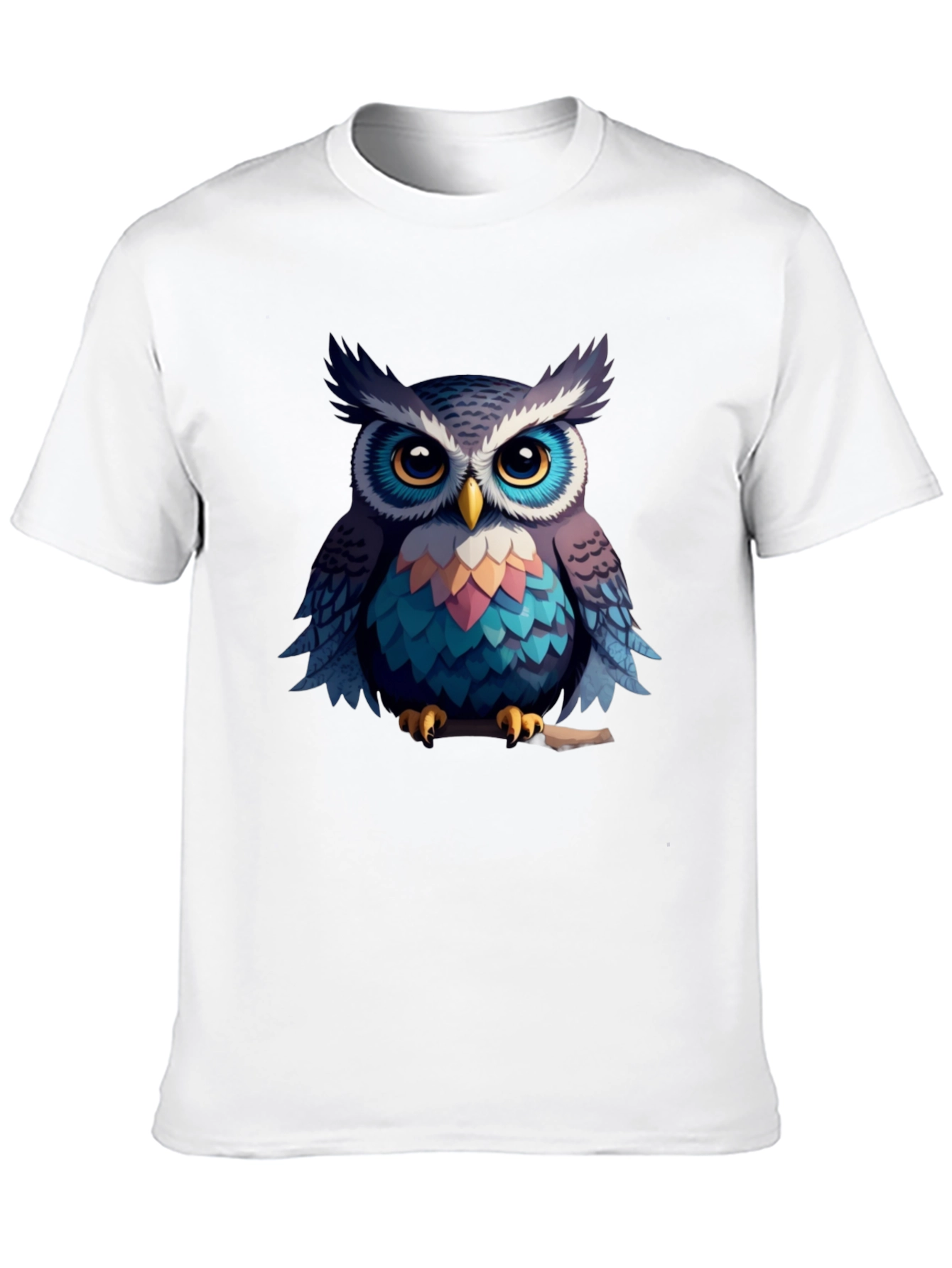 Black Owl Graphic Black T-Shirt - Men's Fashion Tee view 10