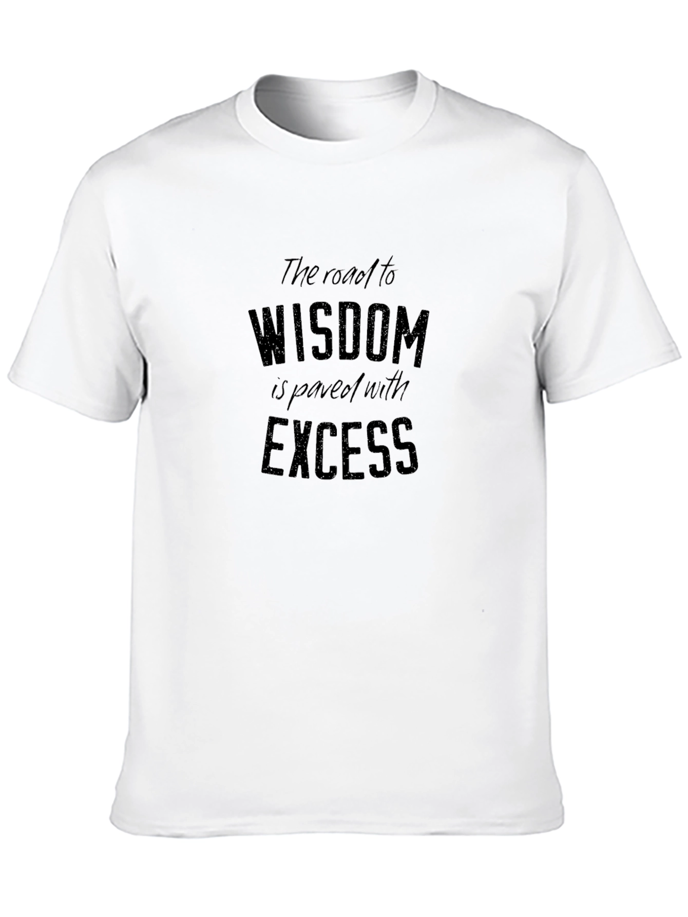 Black Wisdom Excess Graphic Tee - Unisex Black T-Shirt view 10