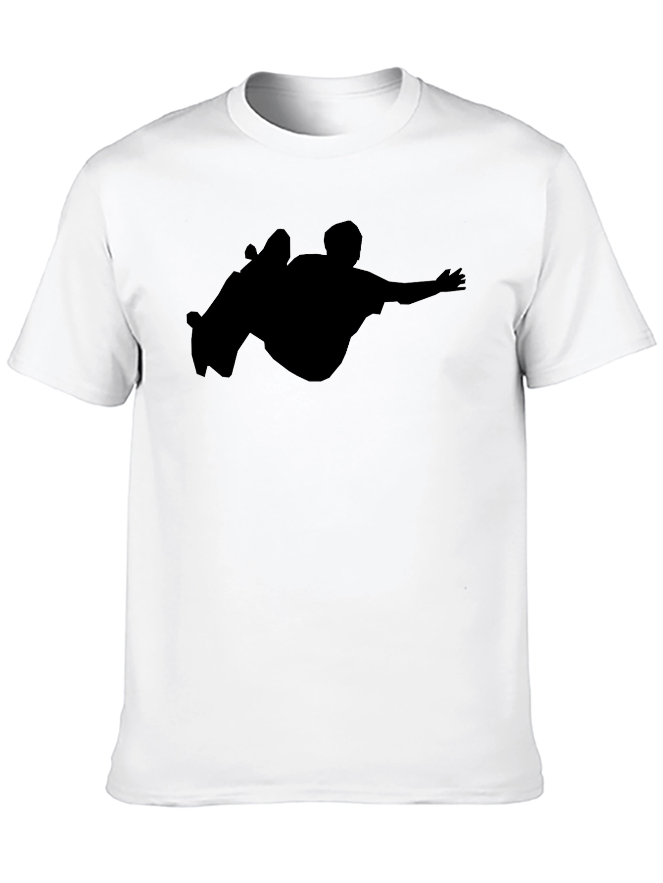 Black Skateboarder Silhouette T-Shirt - Cool Graphic Tee view 10
