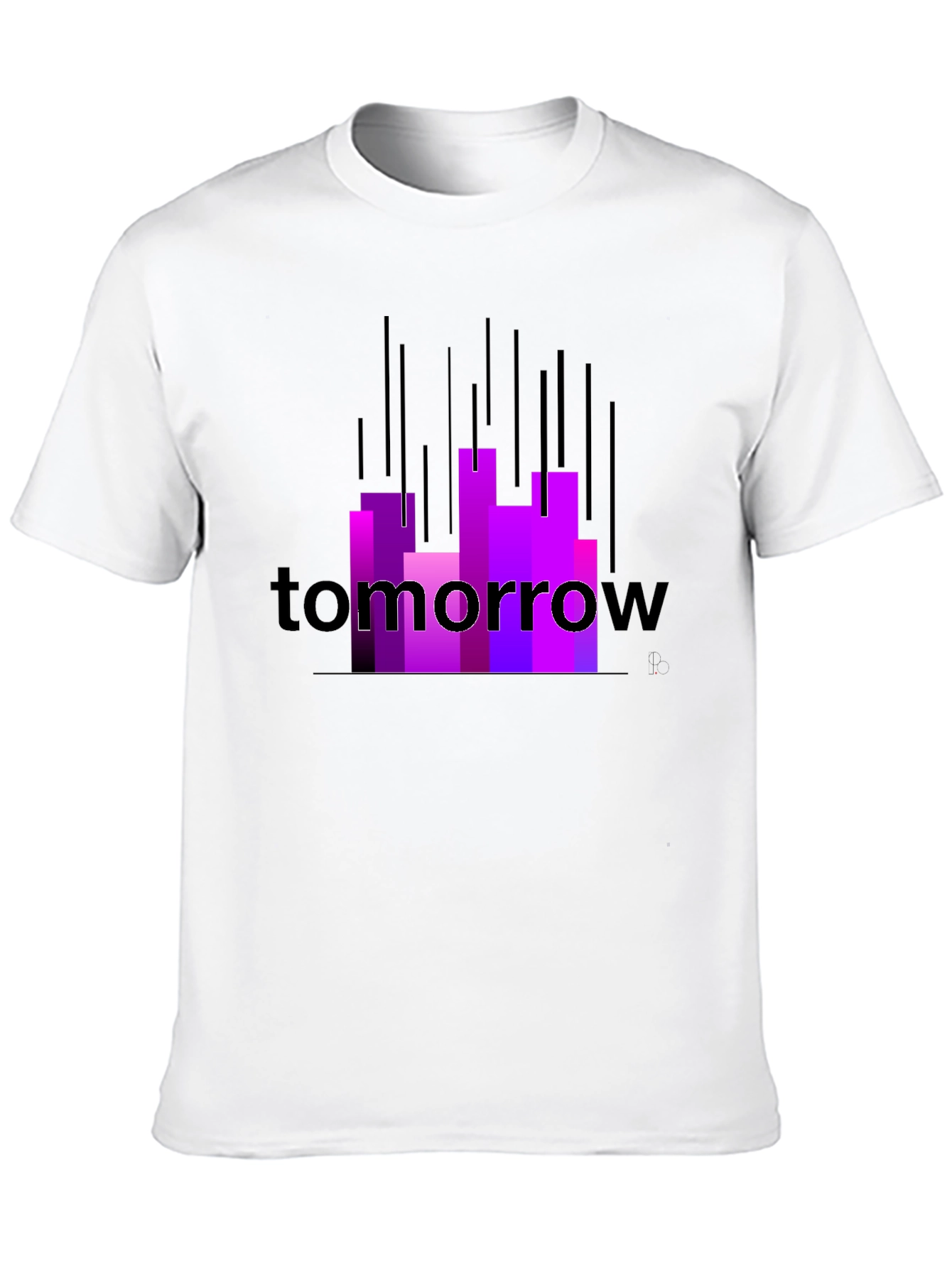 Black Tomorrow Graphic Tee - Modern Cityscape Design view 10