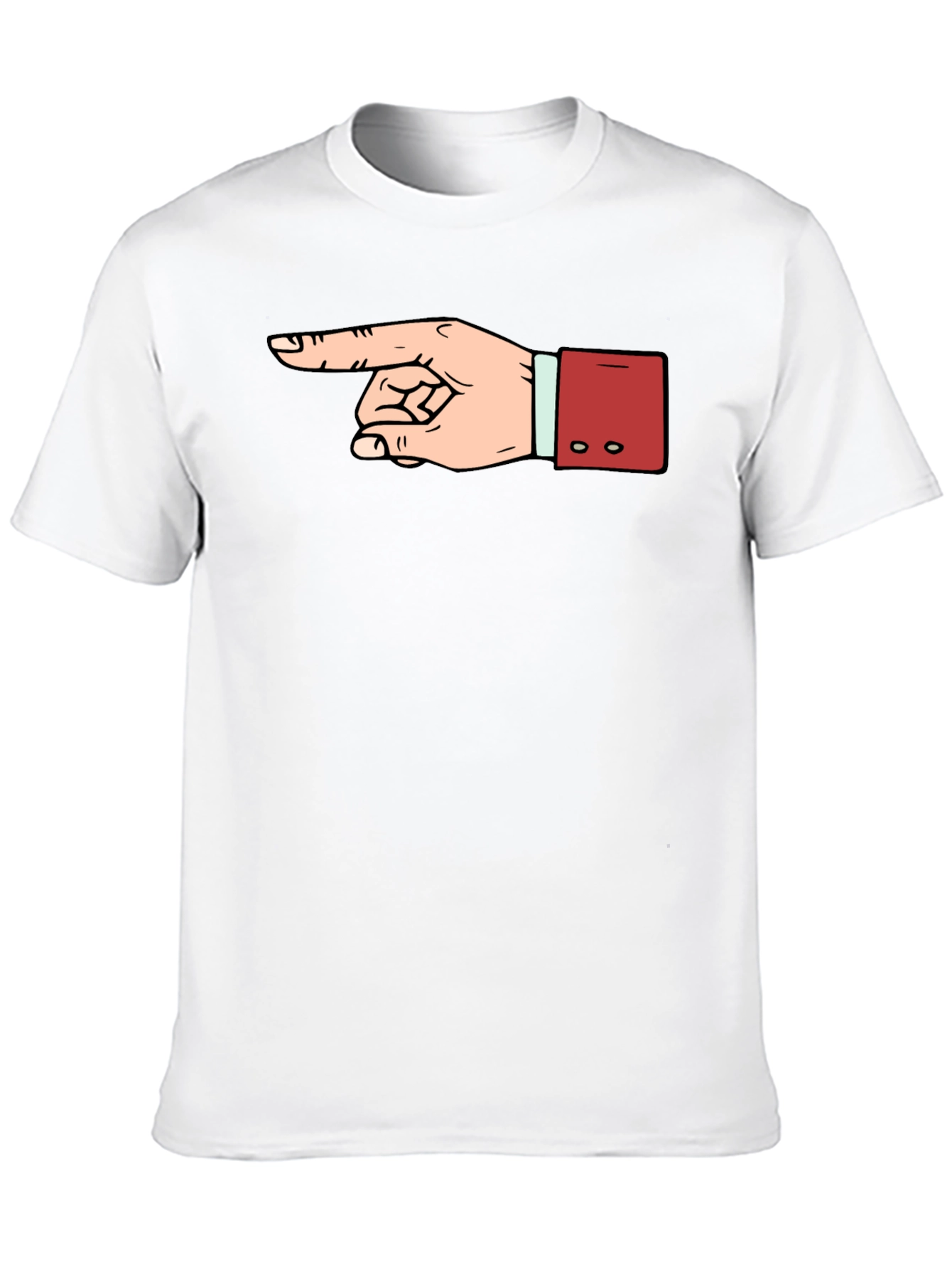 Black Pointing Hand Graphic Tee - Unisex Black T-Shirt view 10