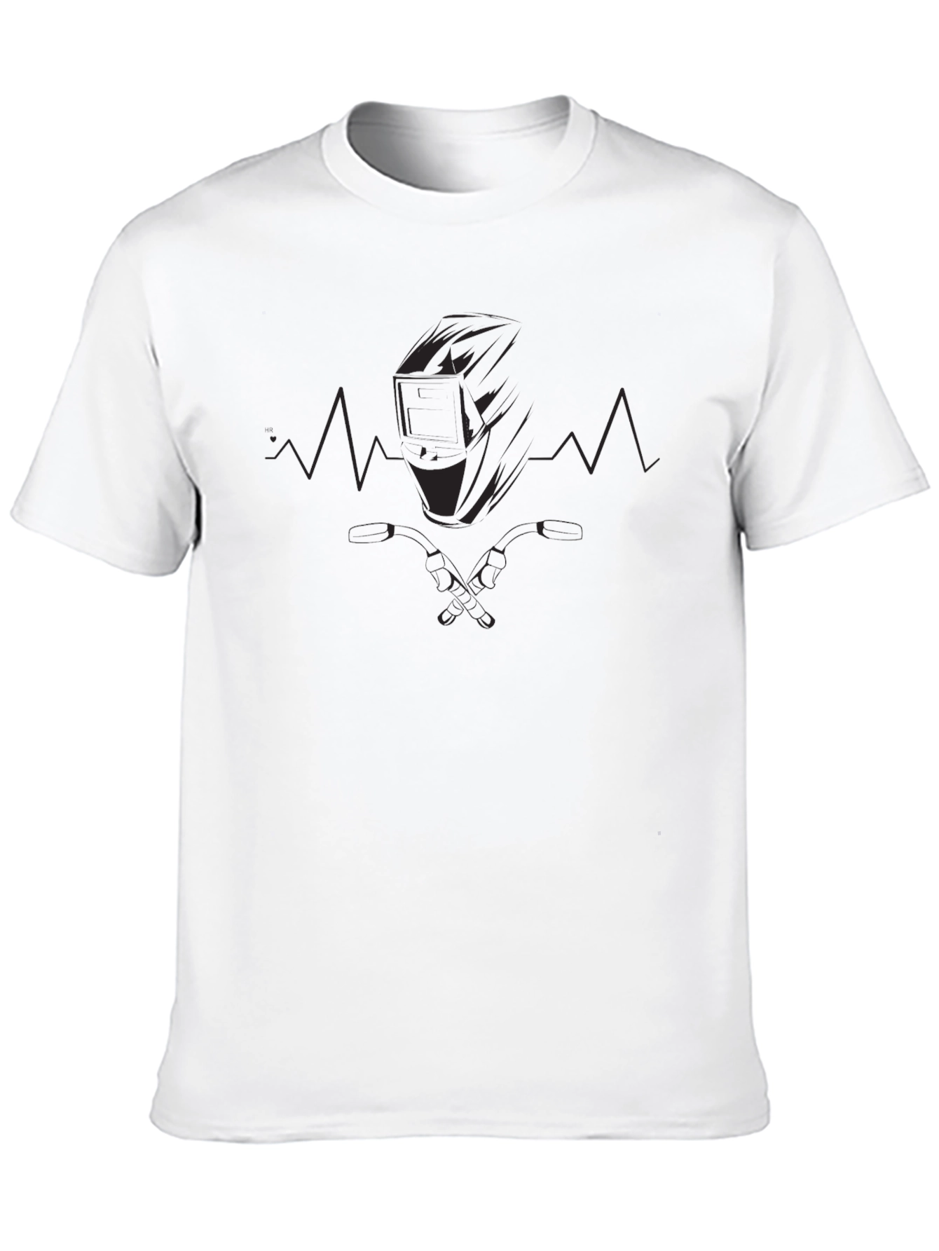 Black Welder Heartbeat Black Graphic Tee view 10