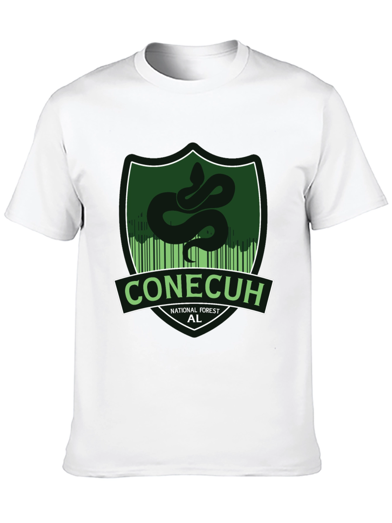 Black Conecuh National Forest Snake Graphic T-Shirt view 10