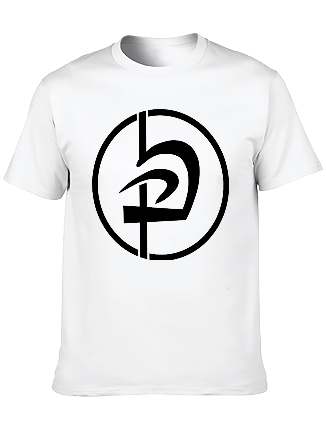 Black Abstract Graphic Black Crew Neck T-Shirt view 10