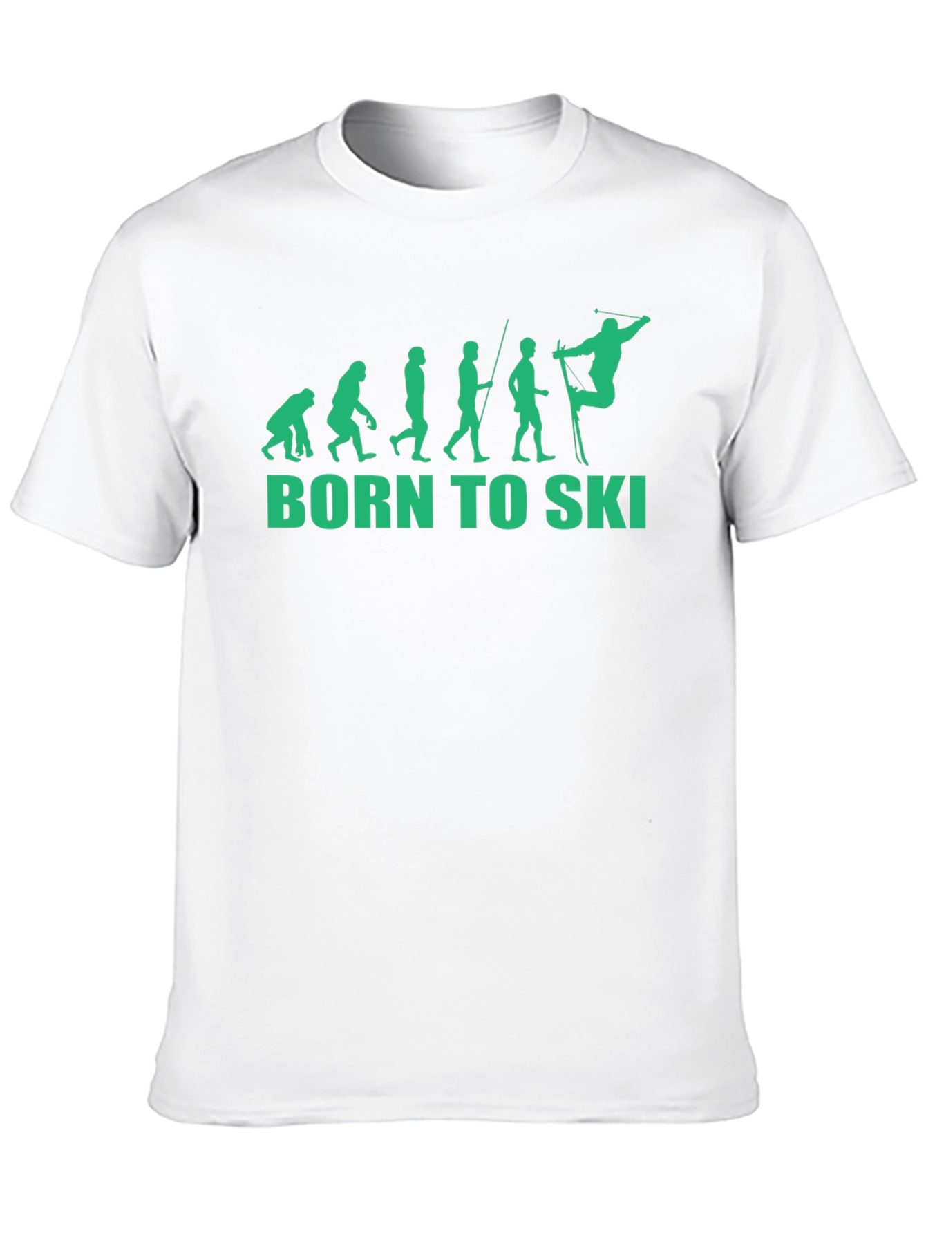 Black Born to Ski Evolution T-Shirt view 10