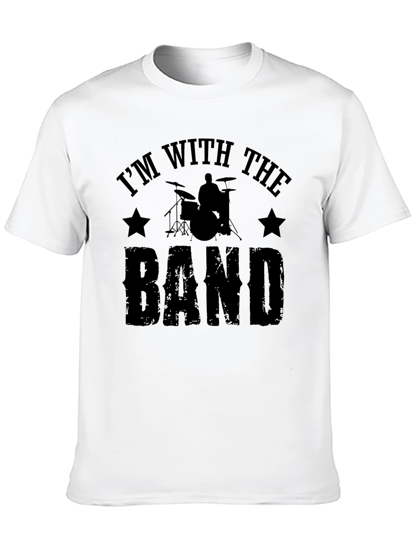 Black I'm With The Band Graphic Print T-Shirt view 10