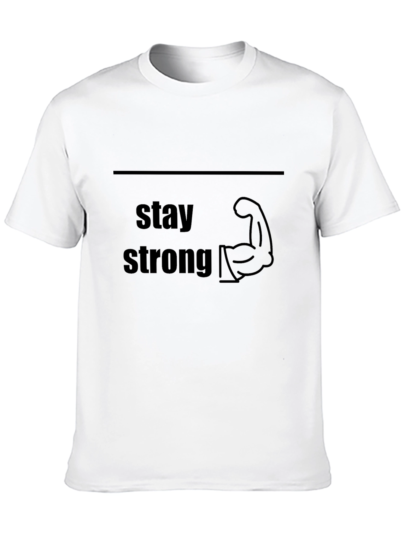 Black Stay Strong Graphic Tee - Motivational T-Shirt view 10