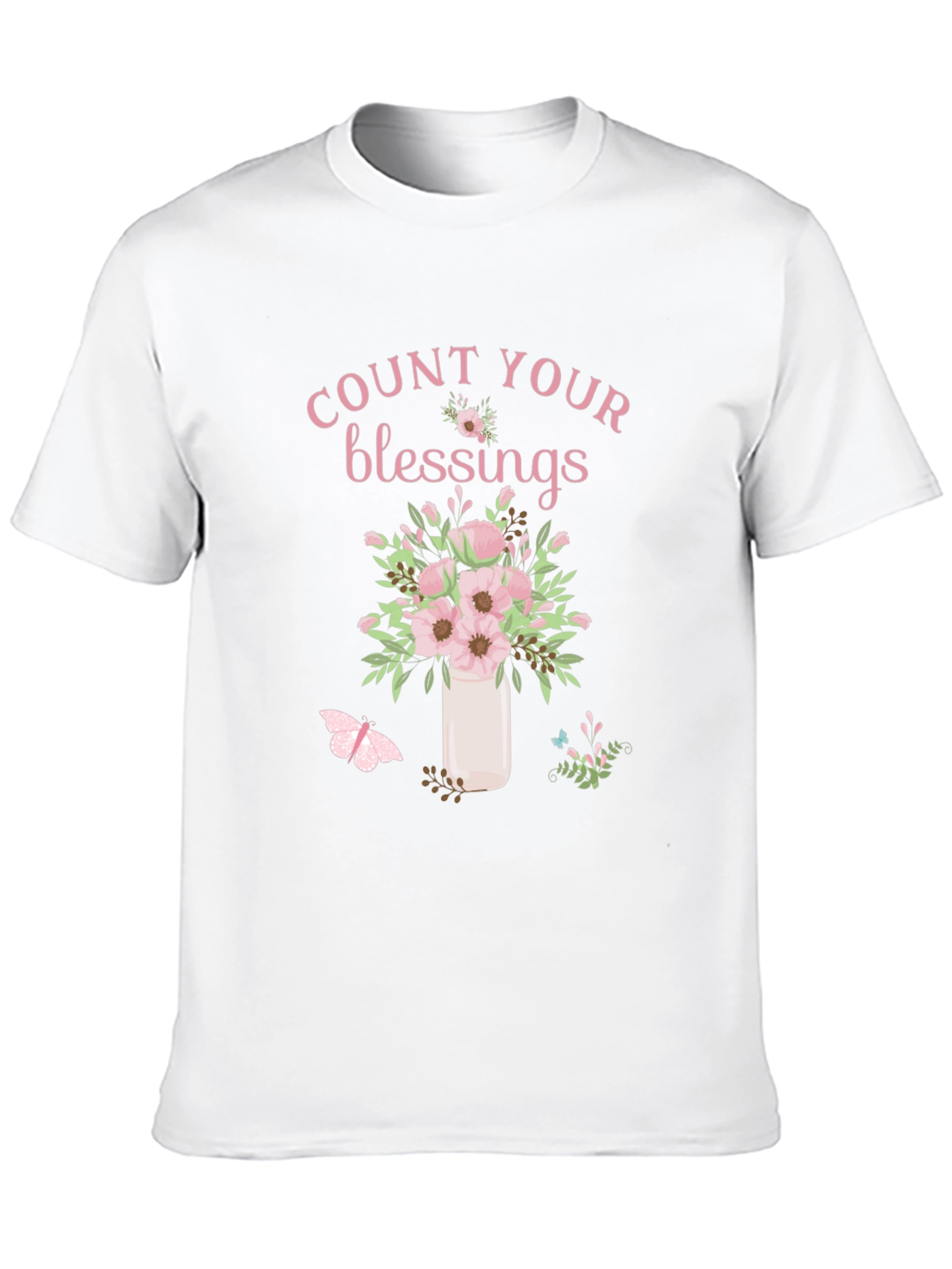 Black Count Your Blessings Floral Graphic T-Shirt view 10