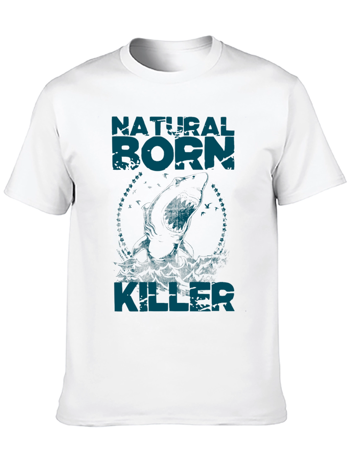Black Natural Born Killer Graphic Tee - Black Crew Neck T-Shirt view 10