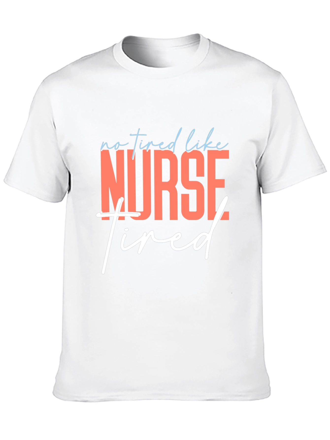 Black Nurse Tired Graphic Tee - Black Cotton T-Shirt view 10