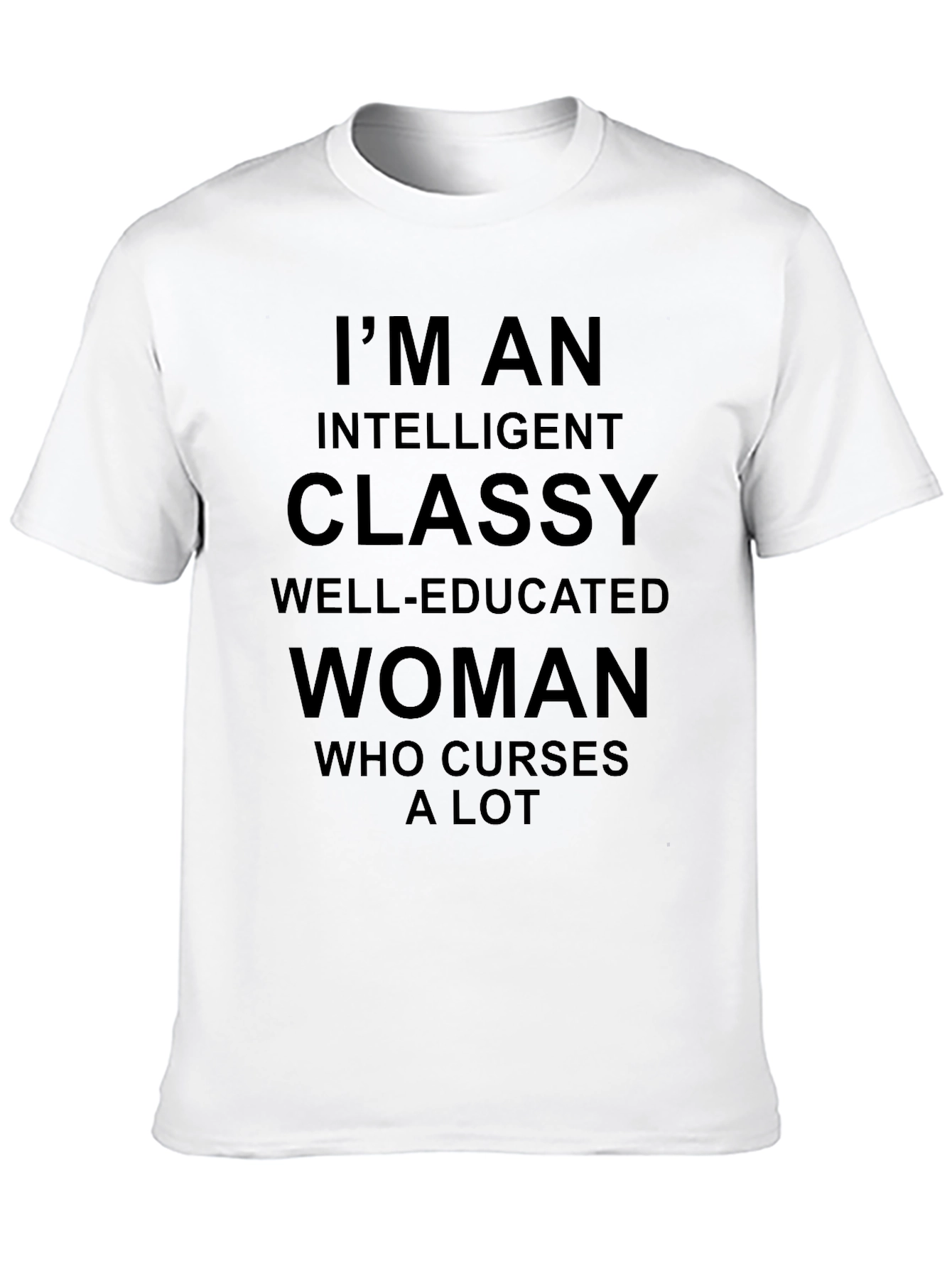 Black Intelligent Classy Woman Black T-Shirt view 10