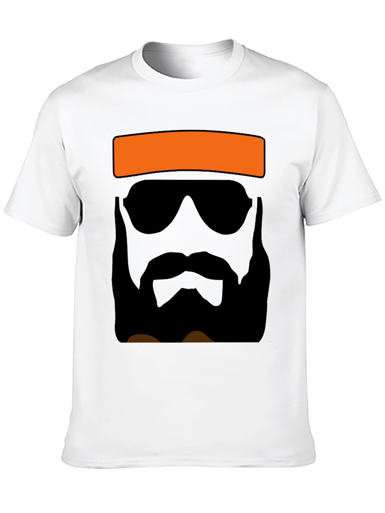 Black Cool Bearded Man Graphic Tee - Black view 10