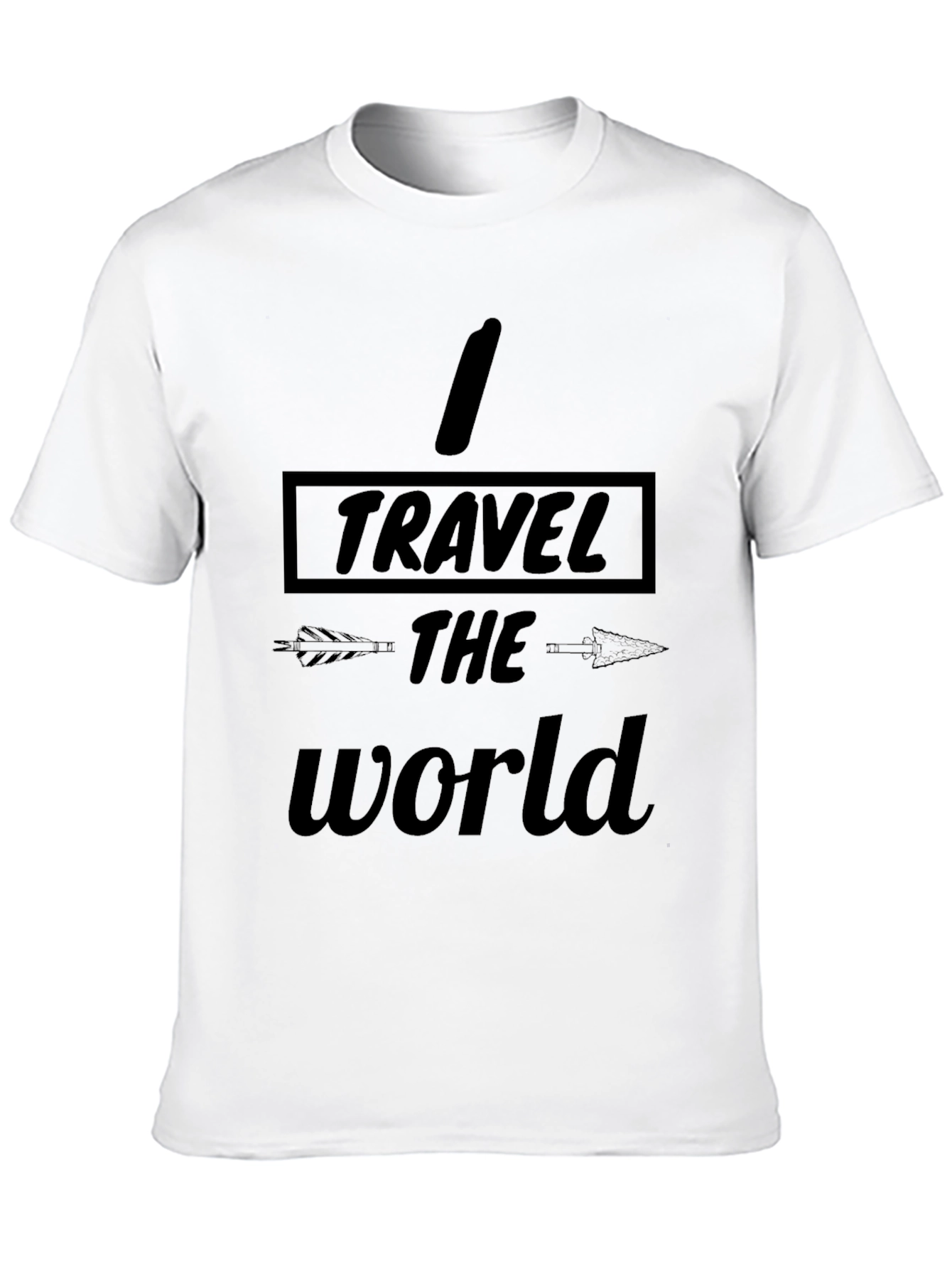 Black Travel the World Black Graphic T-Shirt view 10