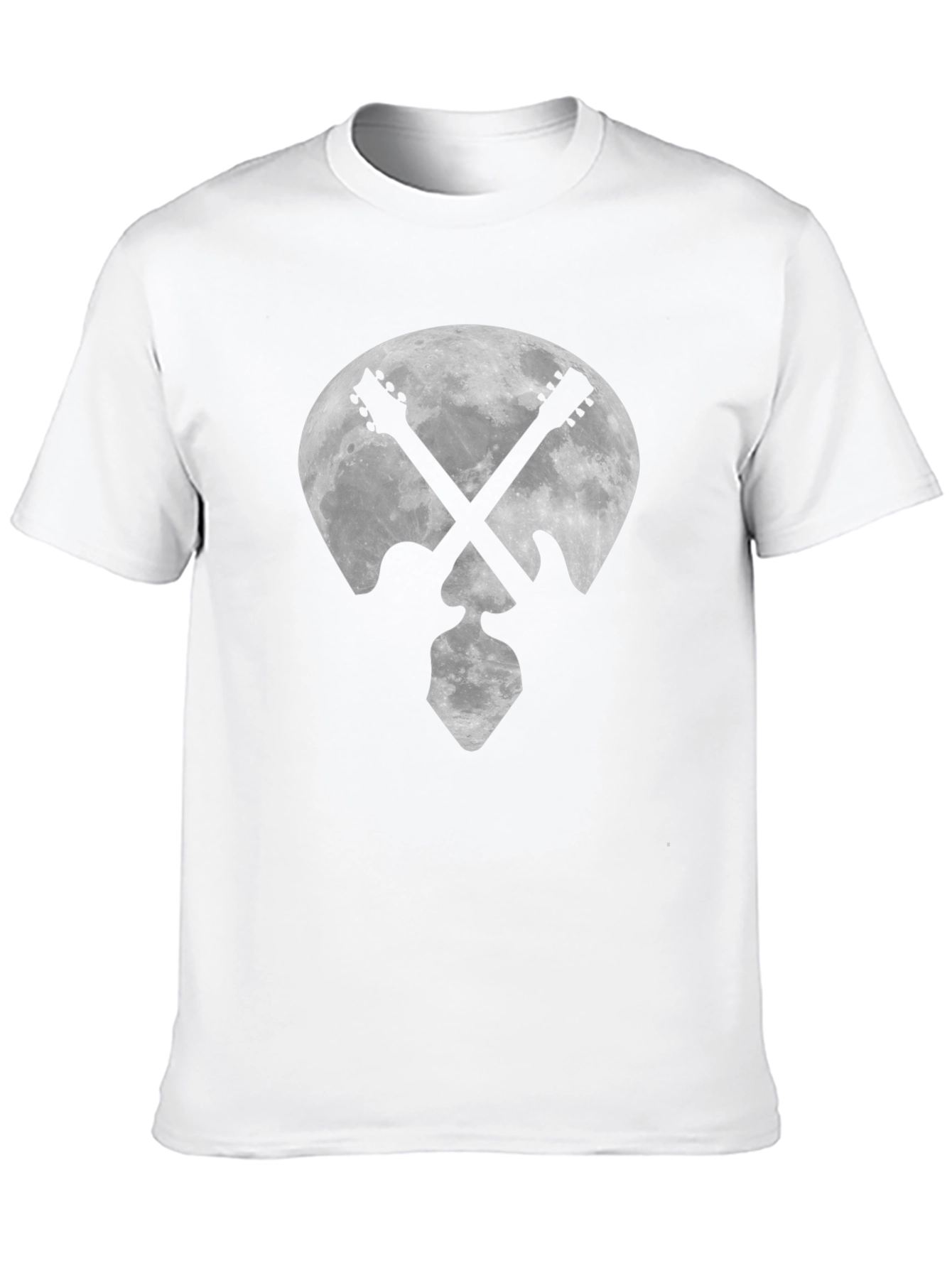 Black Guitar Moon Graphic Tee - Rock Style view 10