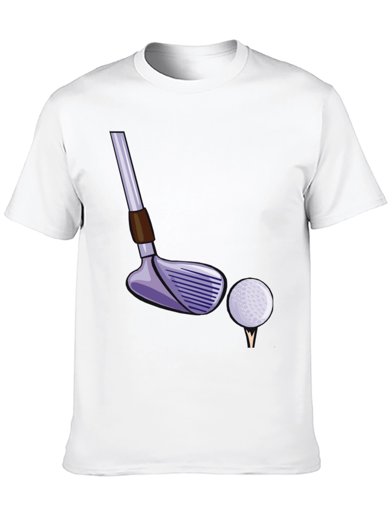Black Golf Club and Ball T-Shirt - Black Tee view 10