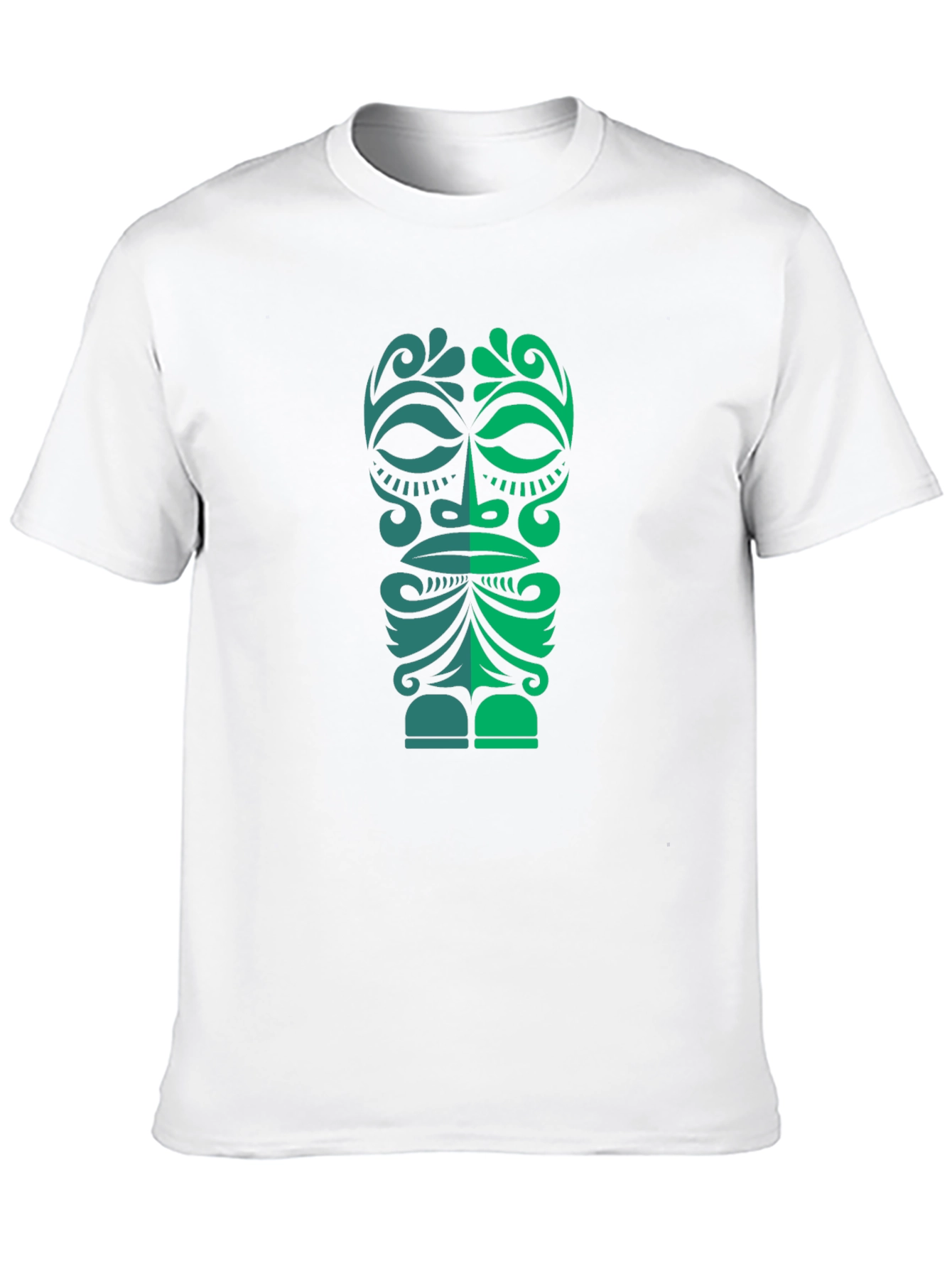 Black Tribal Tiki Mask Graphic Tee - Men's Black T-Shirt view 10