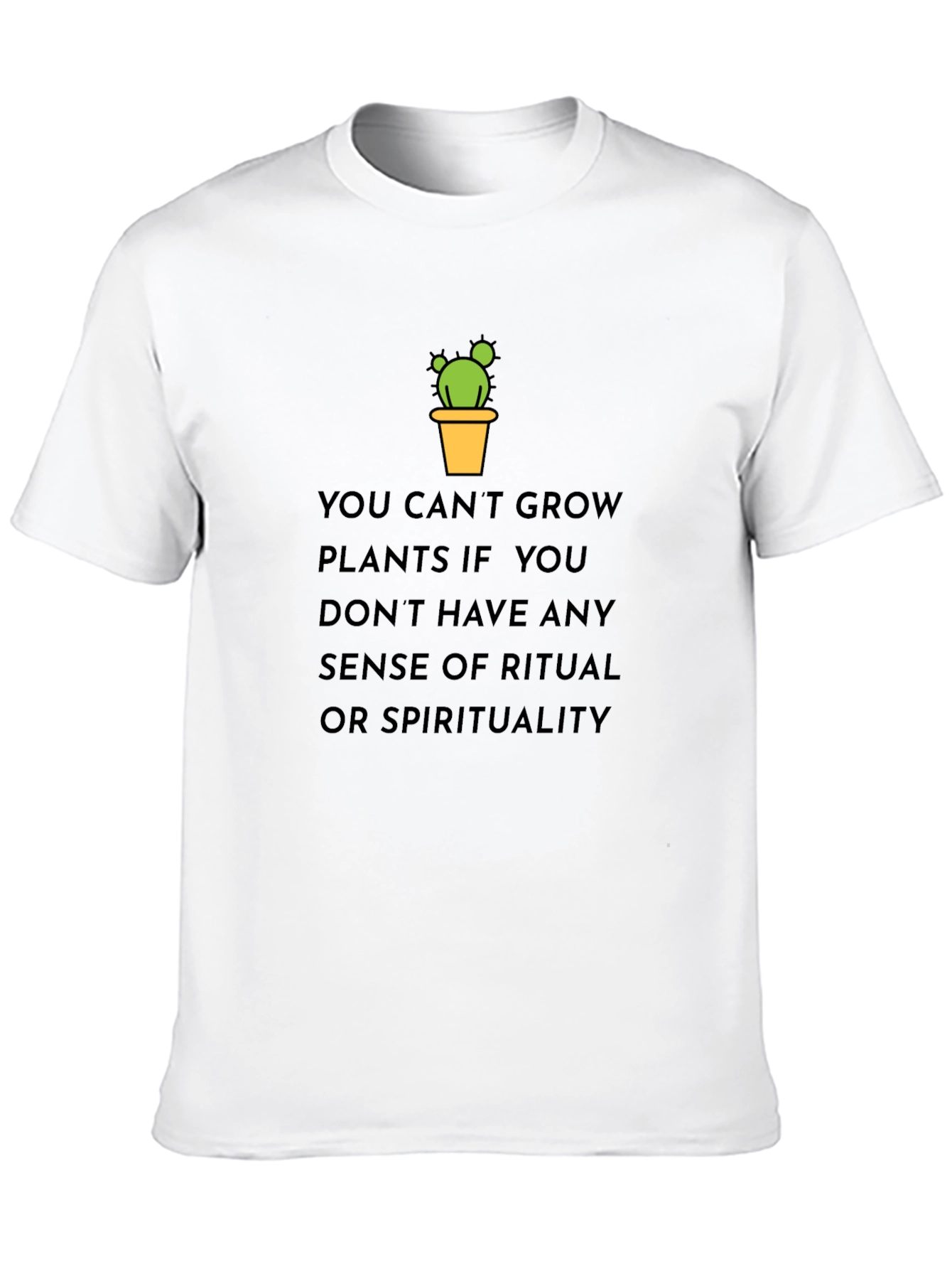 Black Cactus Plant T-Shirt - Grow Your Spirituality view 10