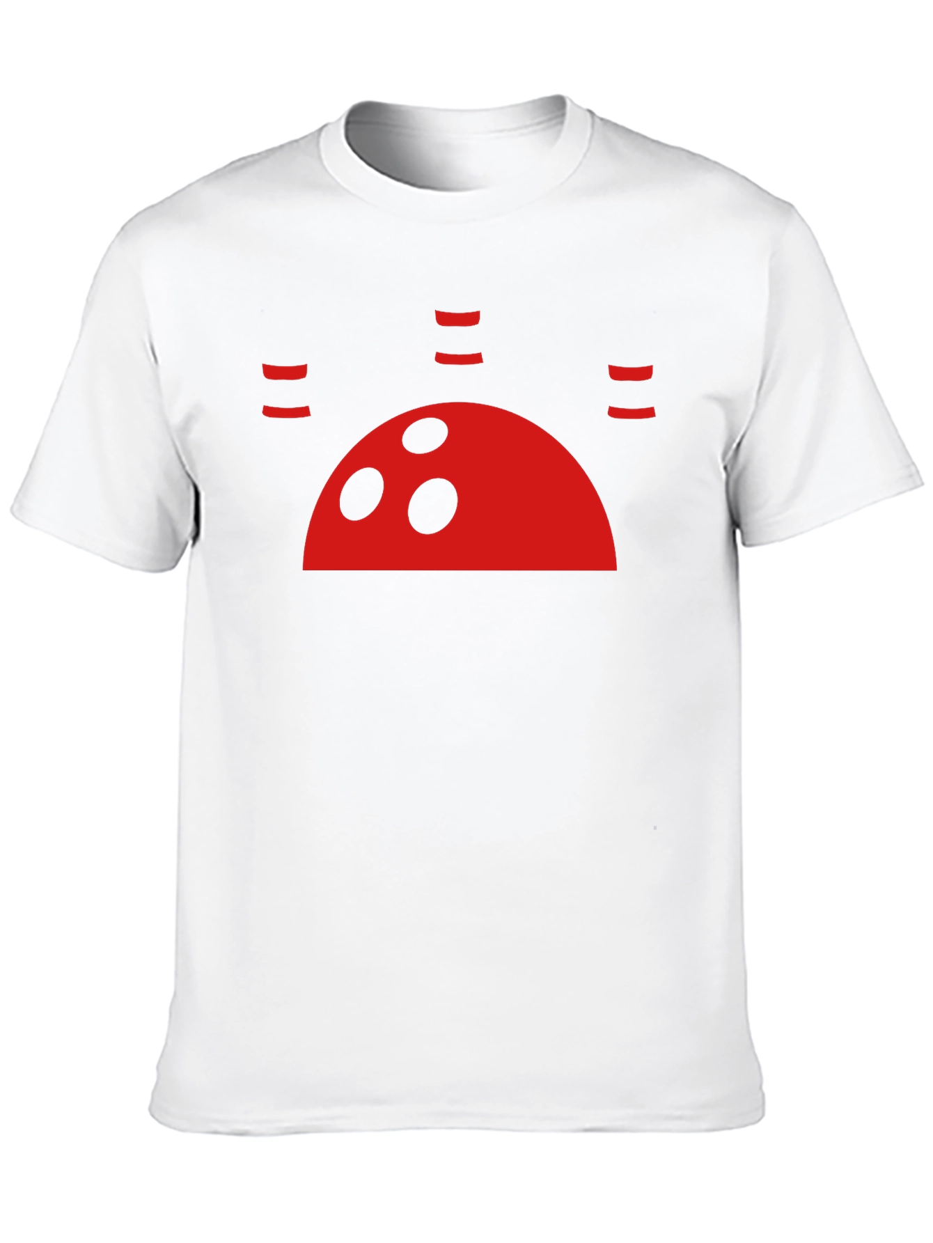 Black Red Bowling Ball Graphic Black T-Shirt view 10