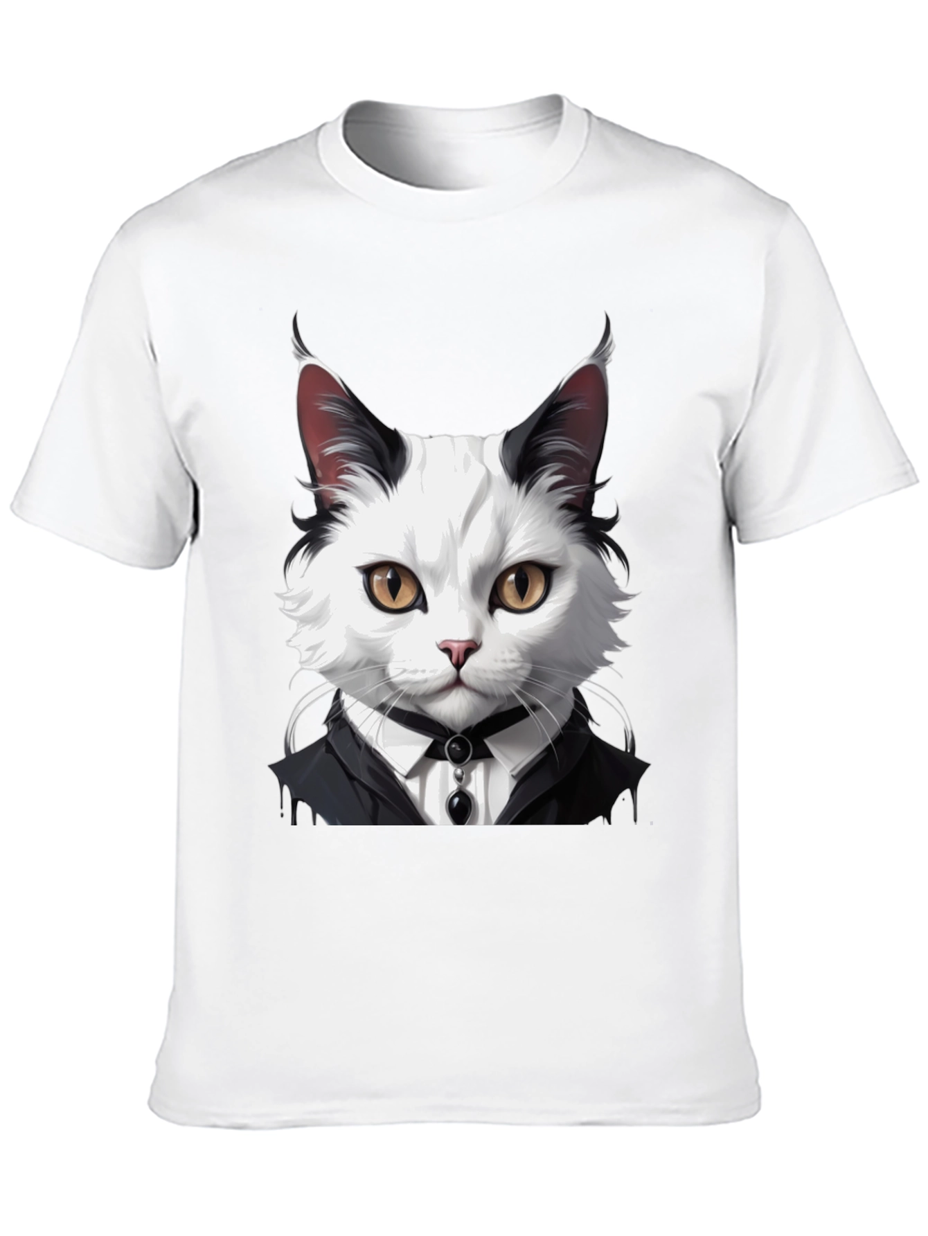 Black Cat Tuxedo T-Shirt - Cool Feline Fashion view 10