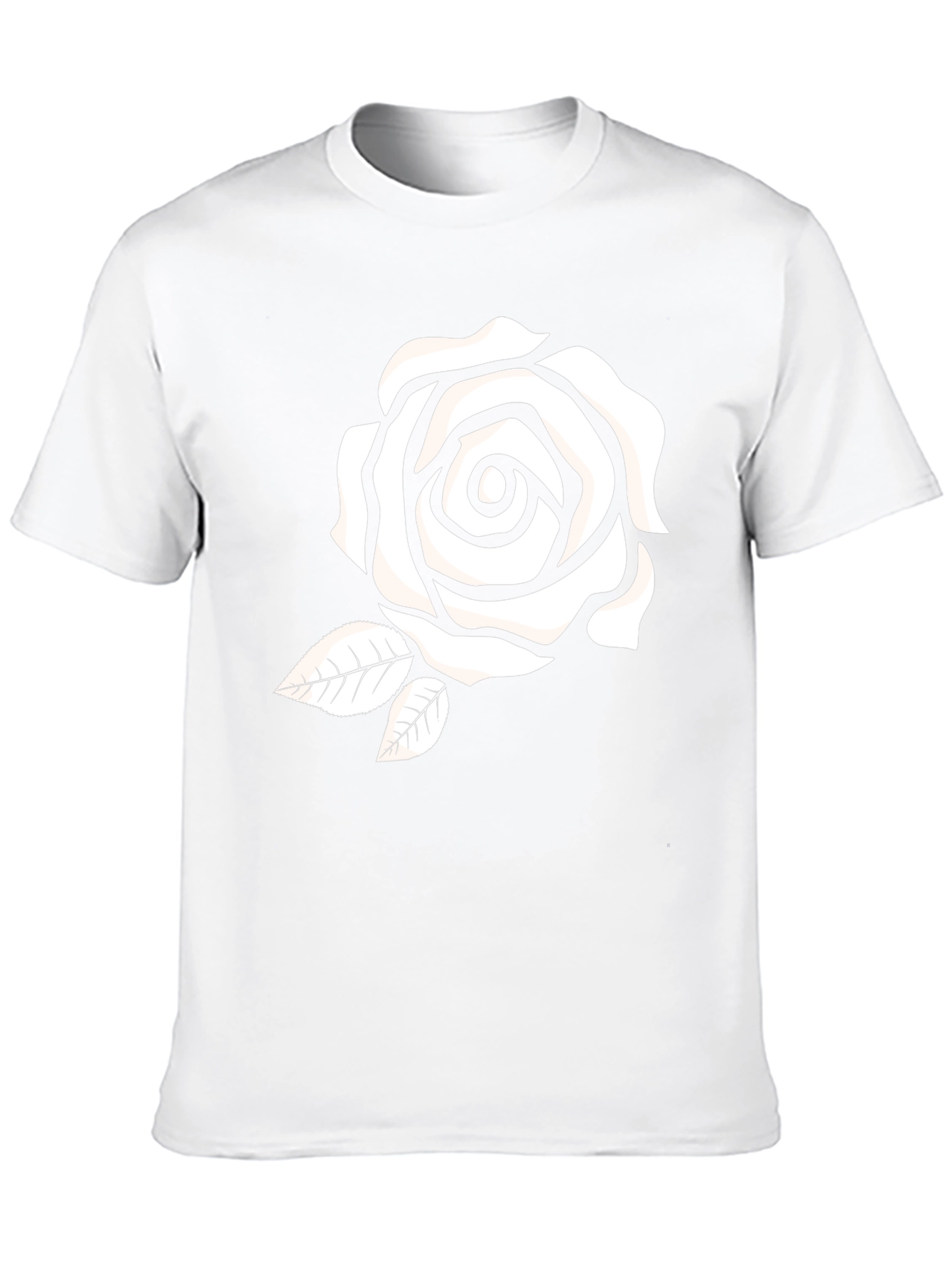 Black Black T-Shirt with White Rose Graphic view 10